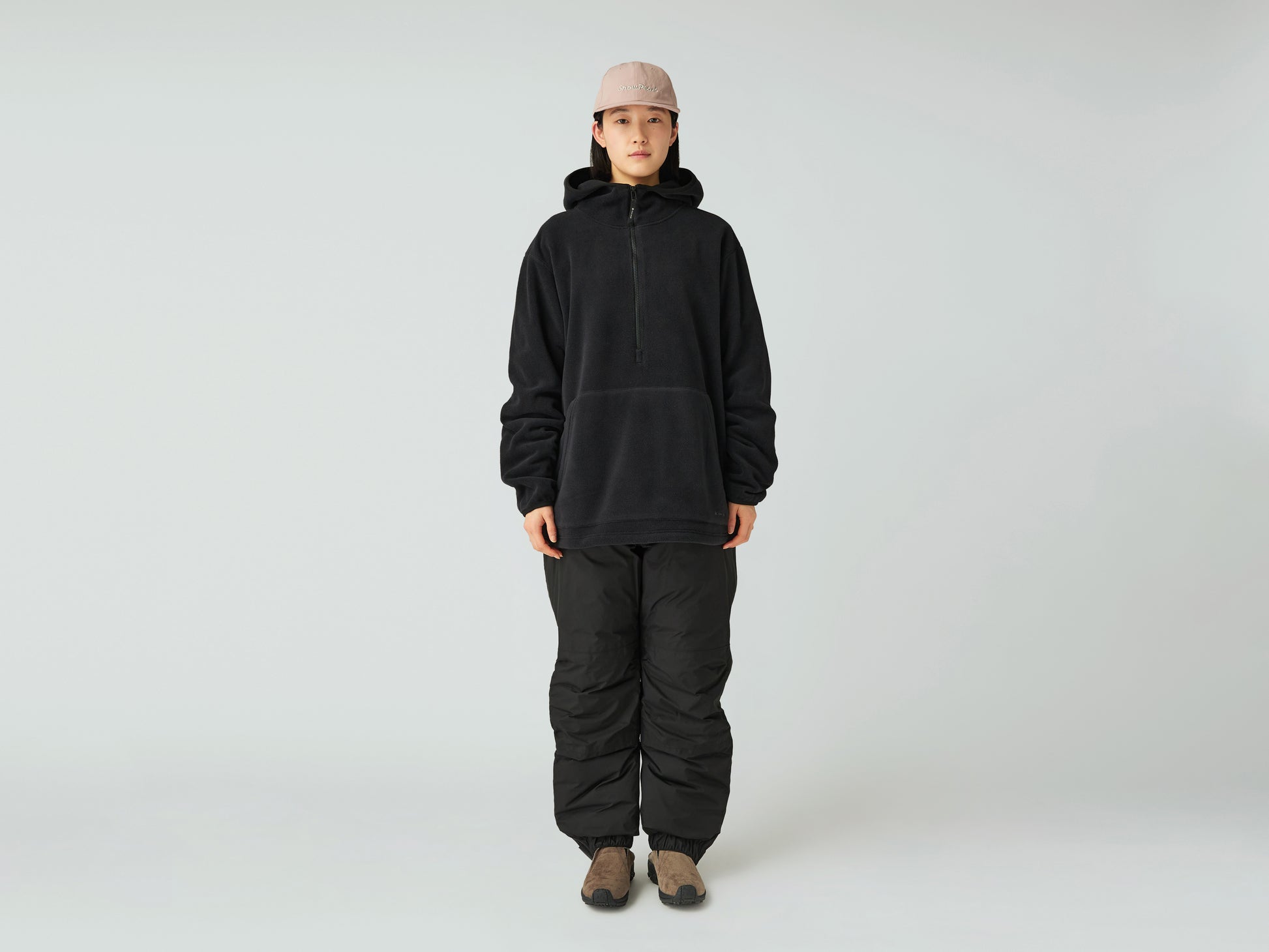 Water Repellent Fleece Hoodie Black