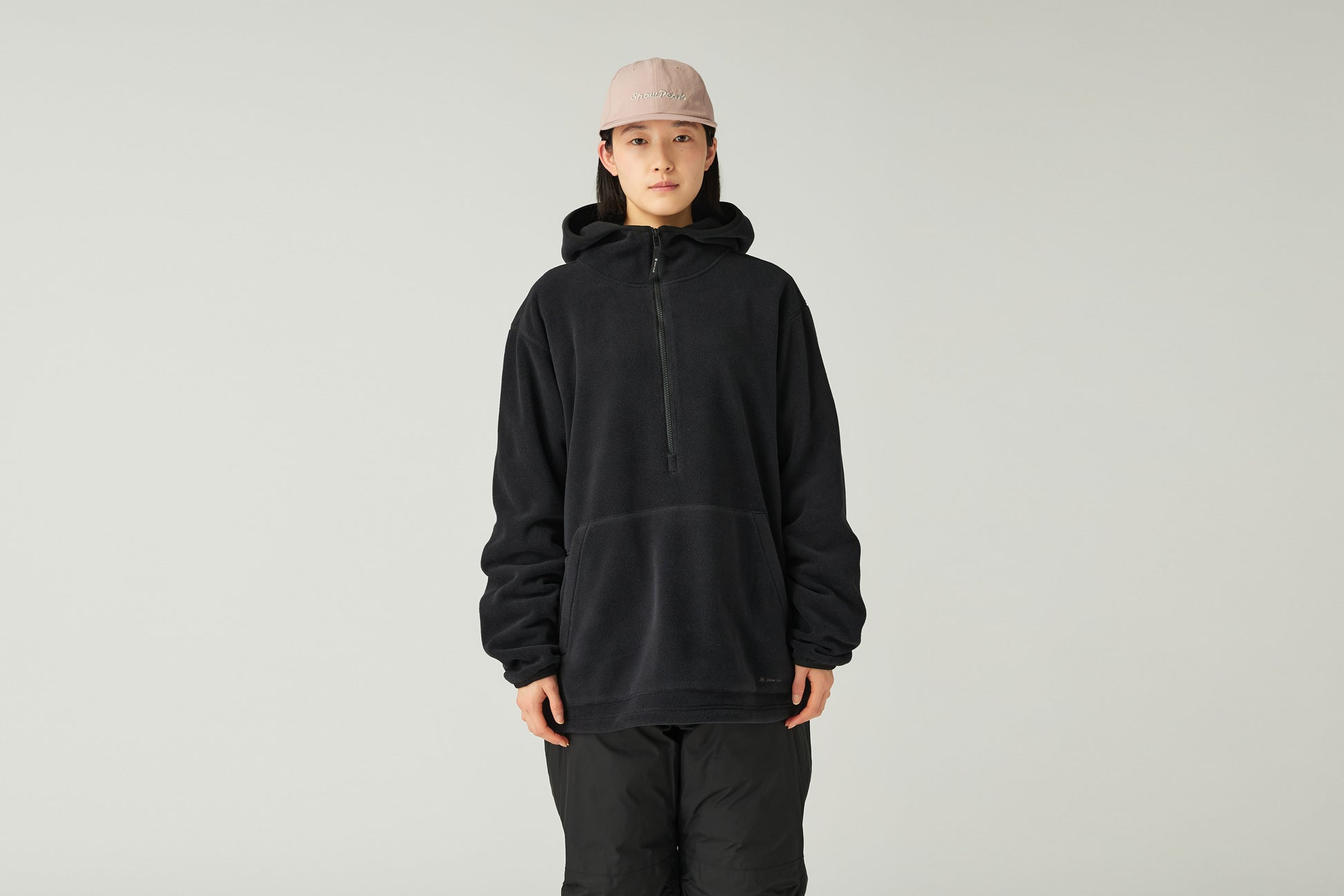 Water Repellent Fleece Hoodie Black
