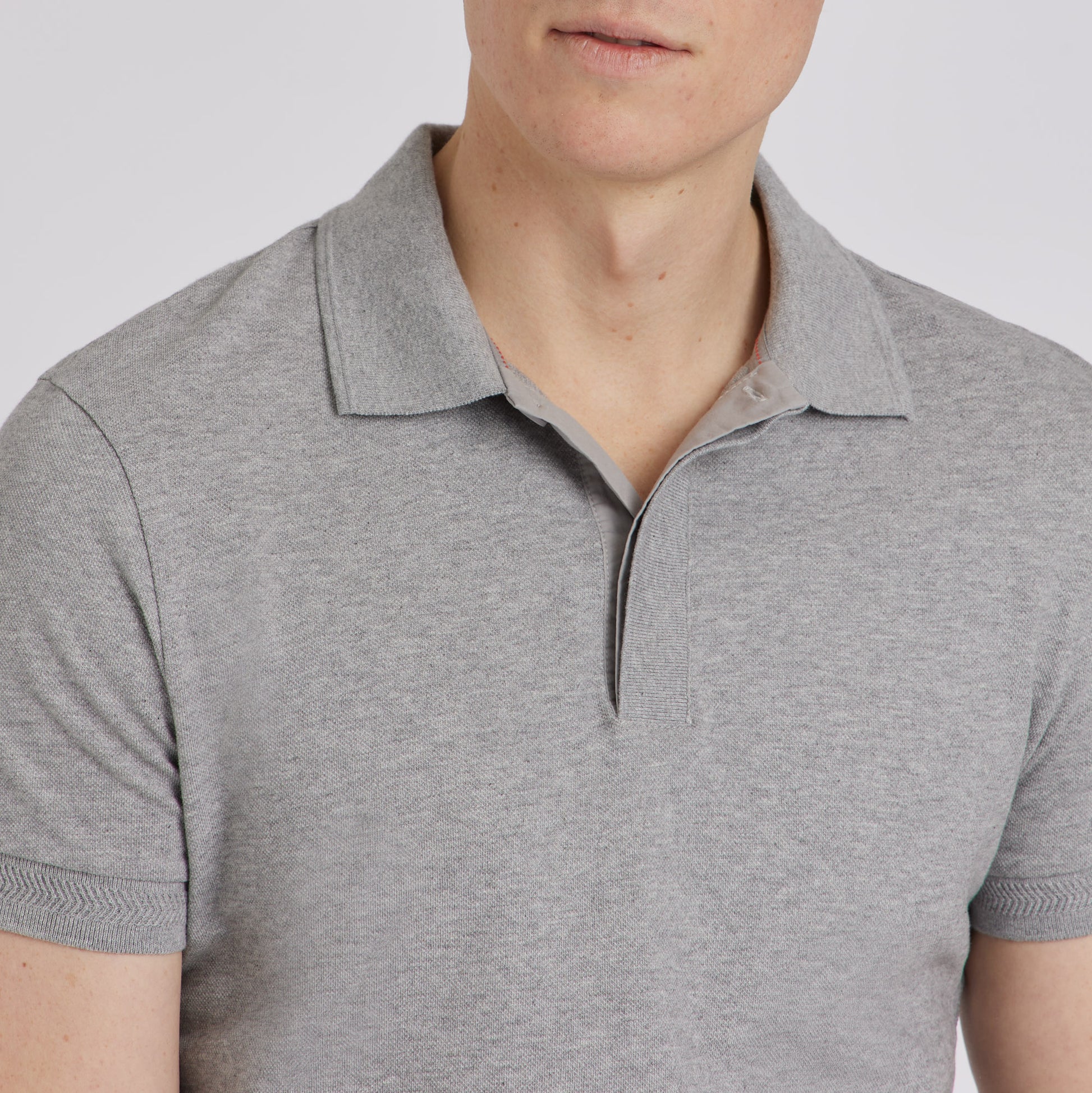 Men's Piqué Polo Shirt Grey