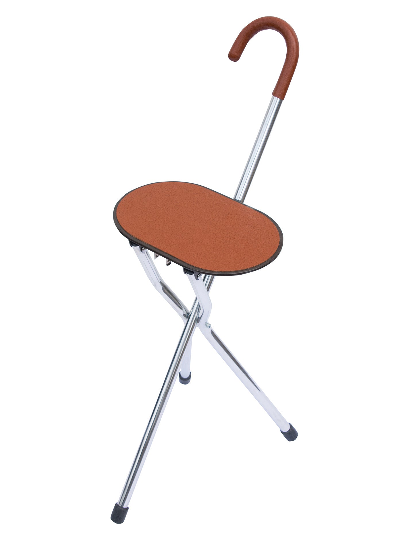 English tripod seat stick, leather