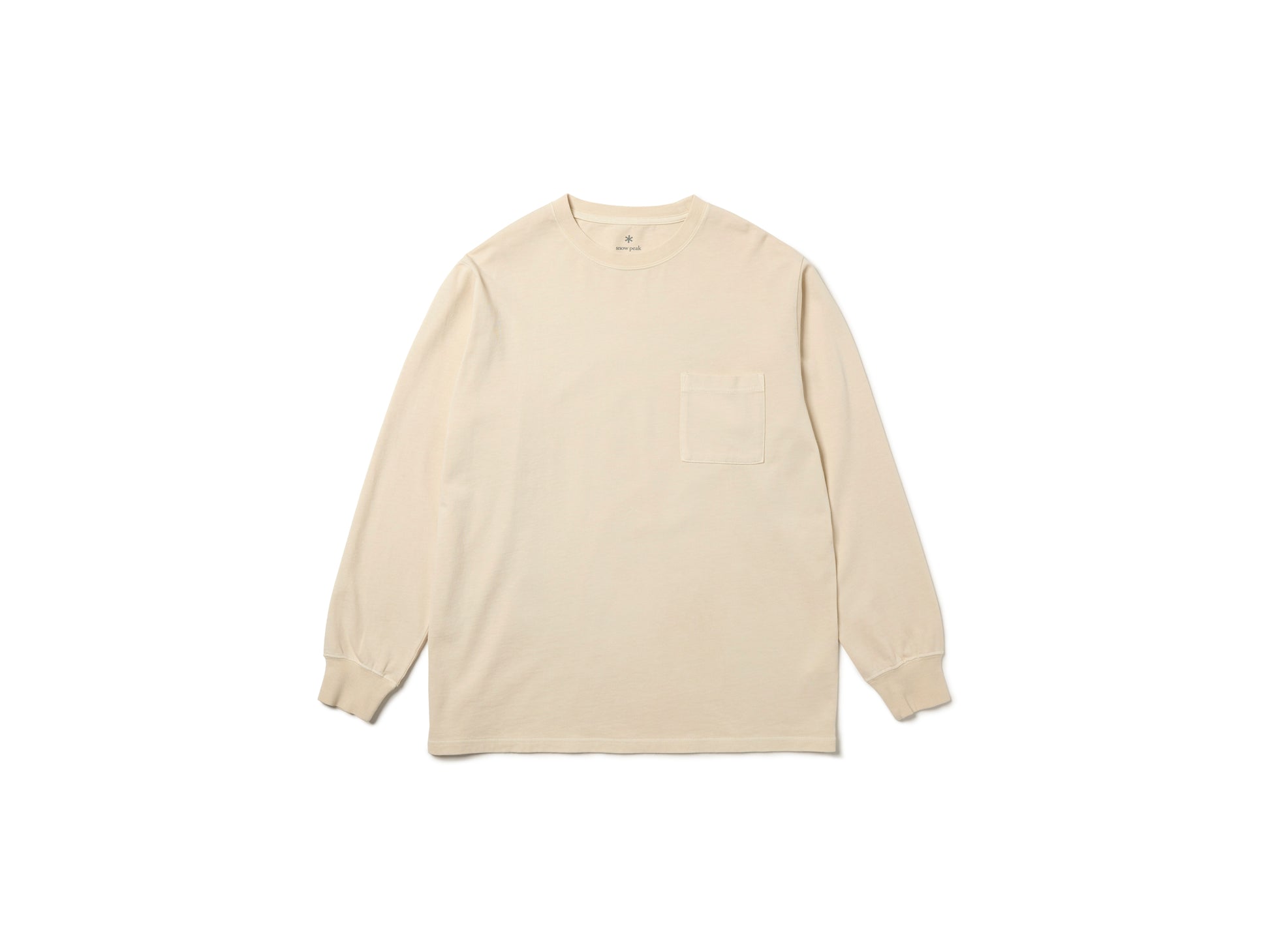 Garment Dyed Long Sleeve T-Shirt Ivory