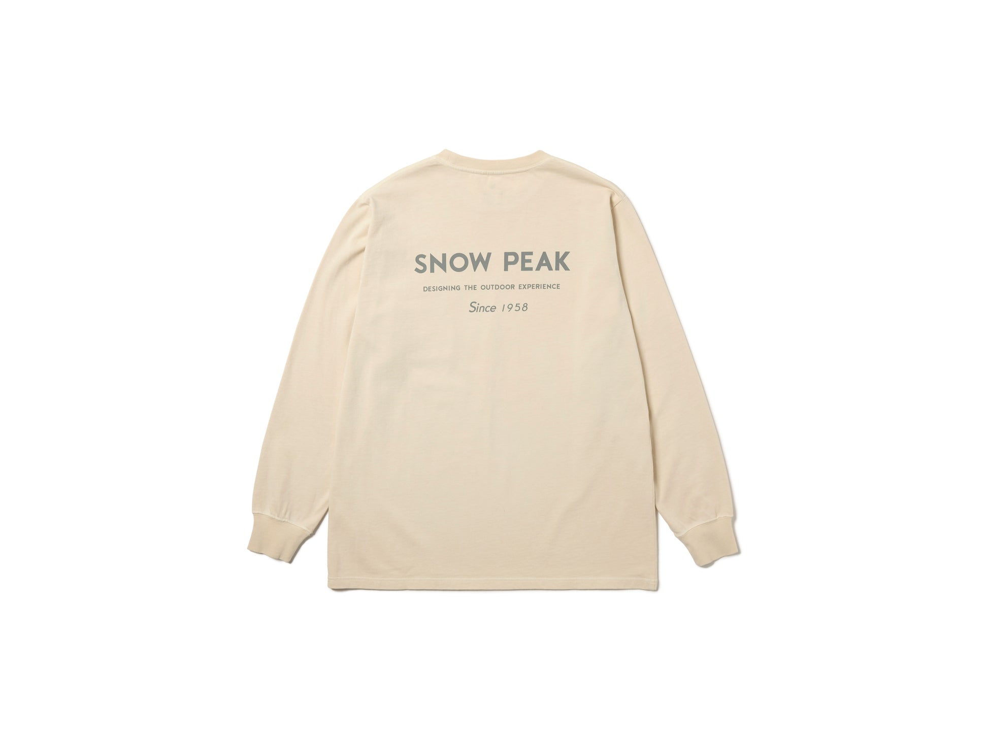 Garment Dyed Long Sleeve T-Shirt Ivory