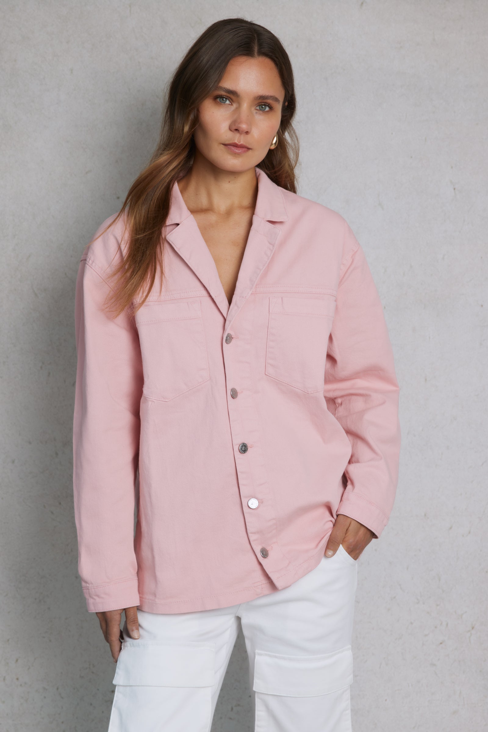 Utility Shacket Pink
