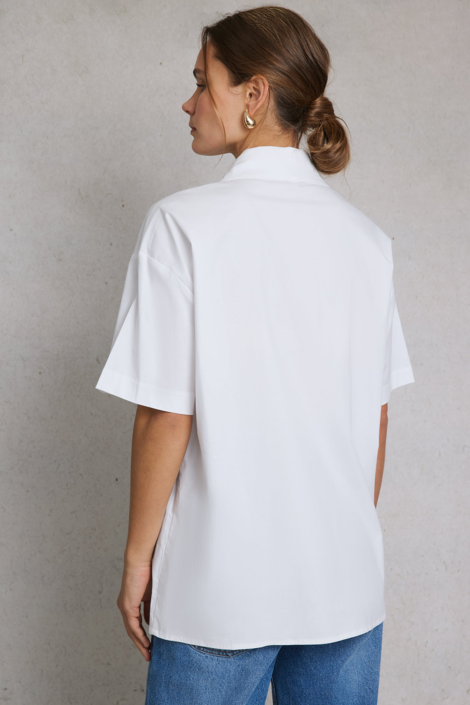 Revere Box Collar Shirt 01 White