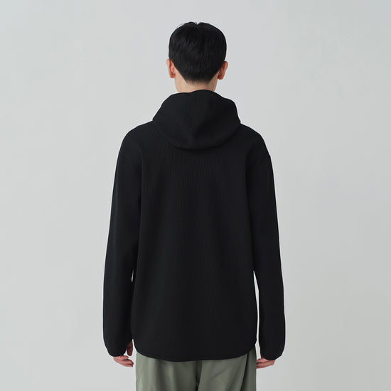 Dry Waffle Hoodie Black