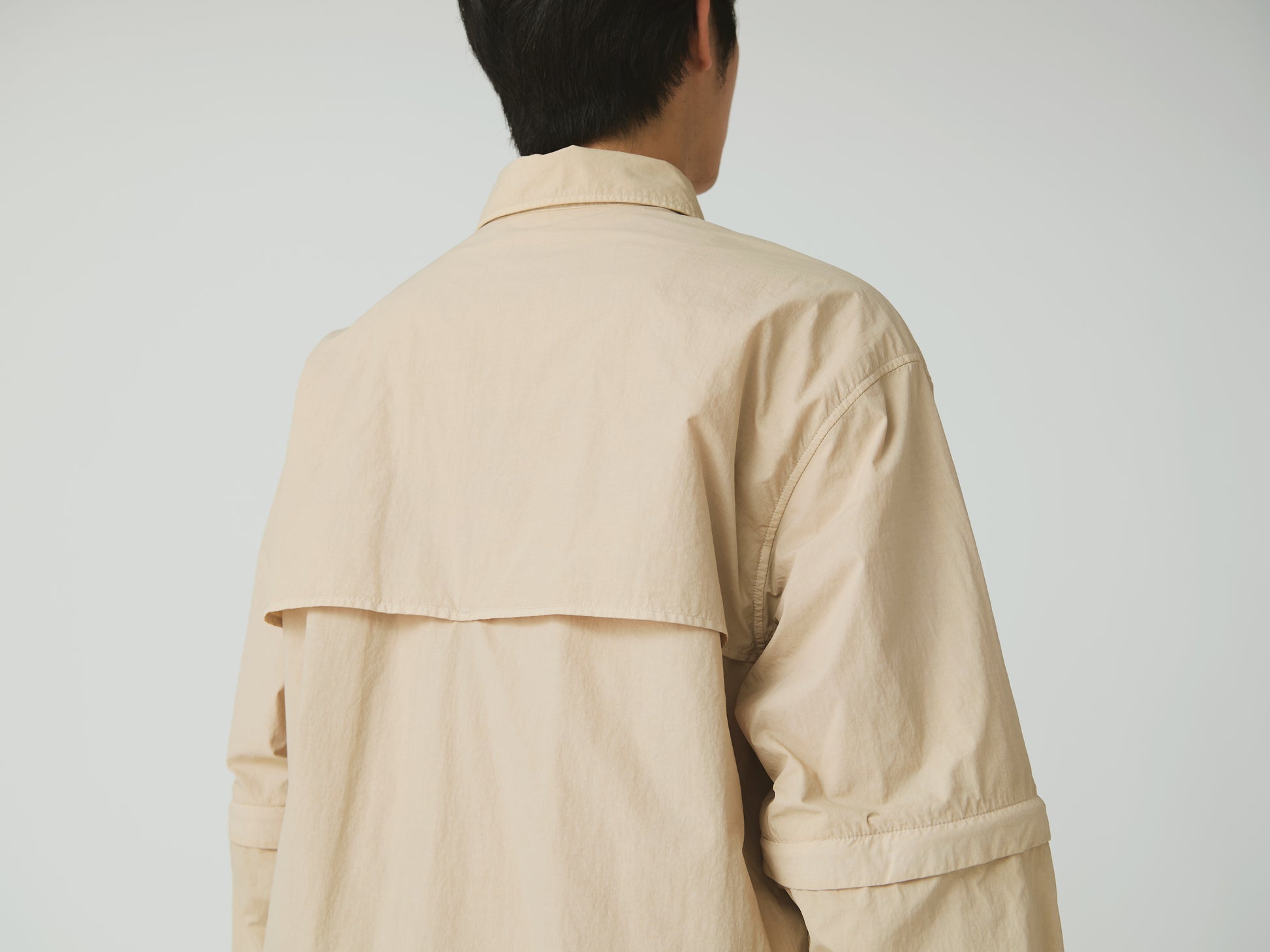 Garment Dyed Convertible Shirt Ivory