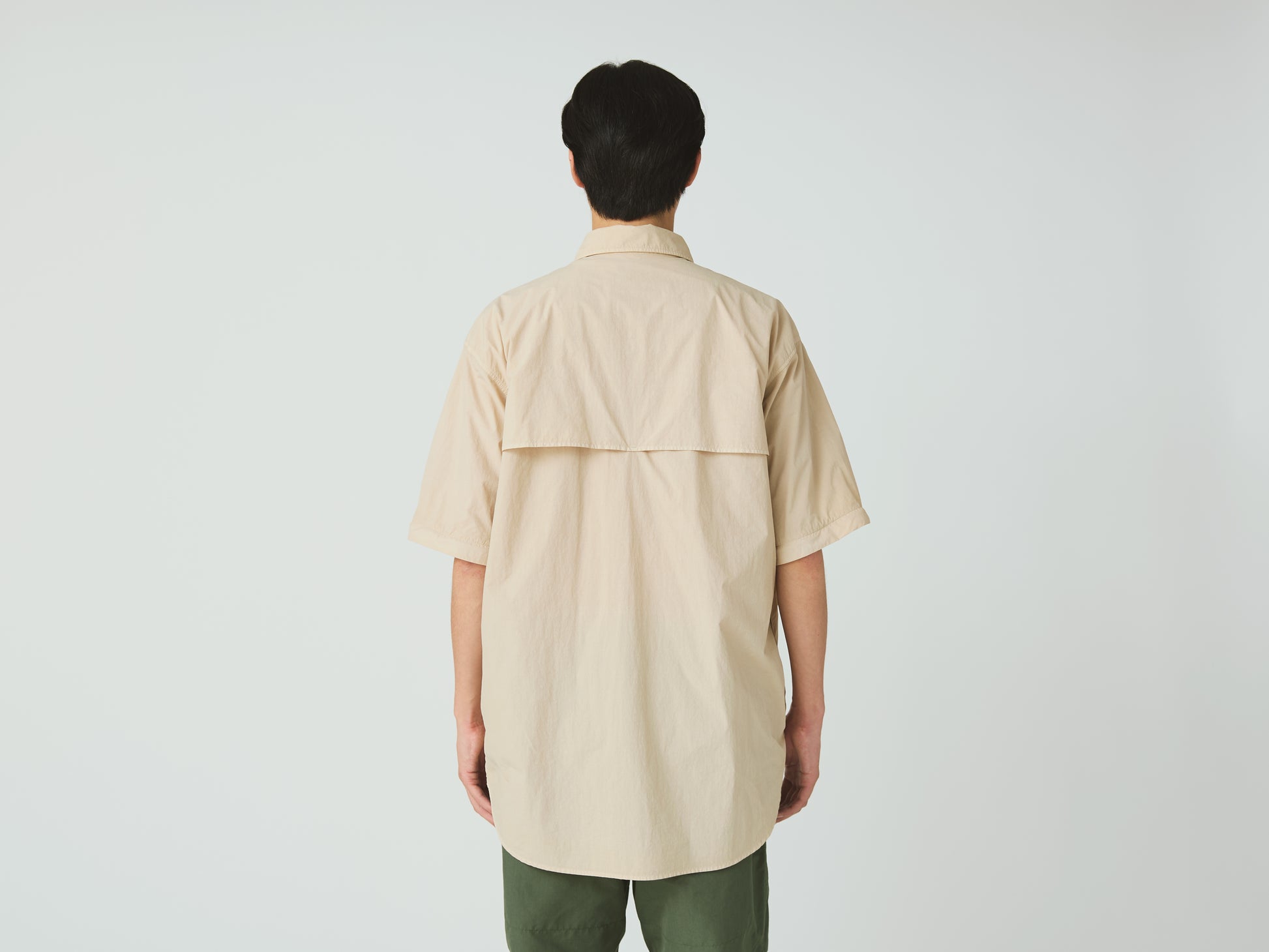 Garment Dyed Convertible Shirt Ivory