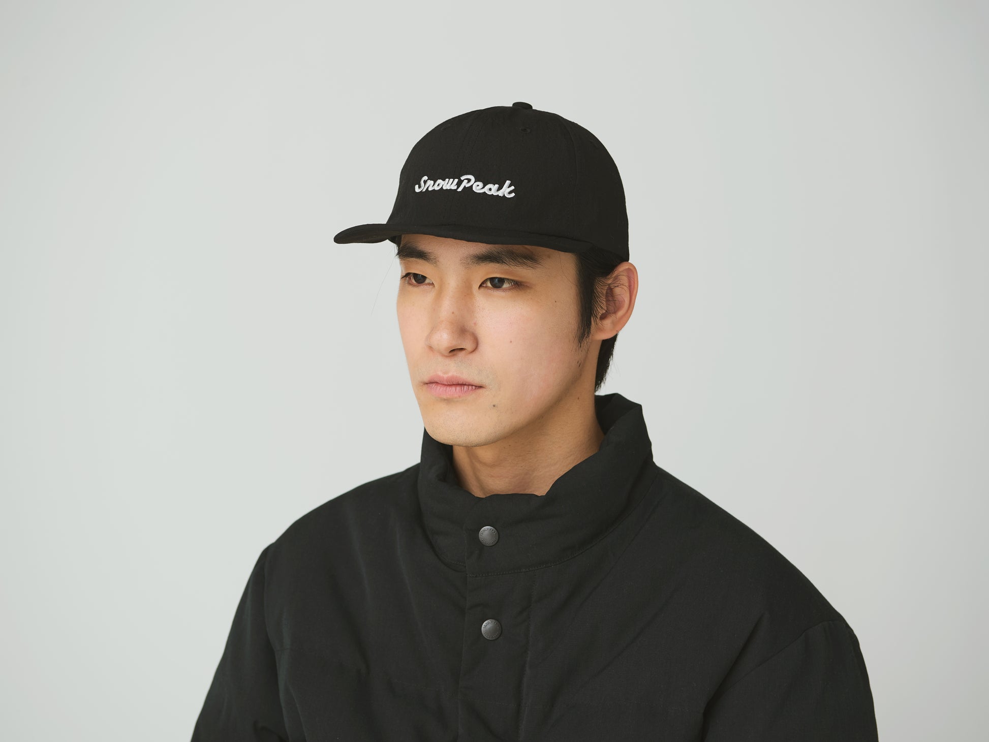 Typography Cap Black