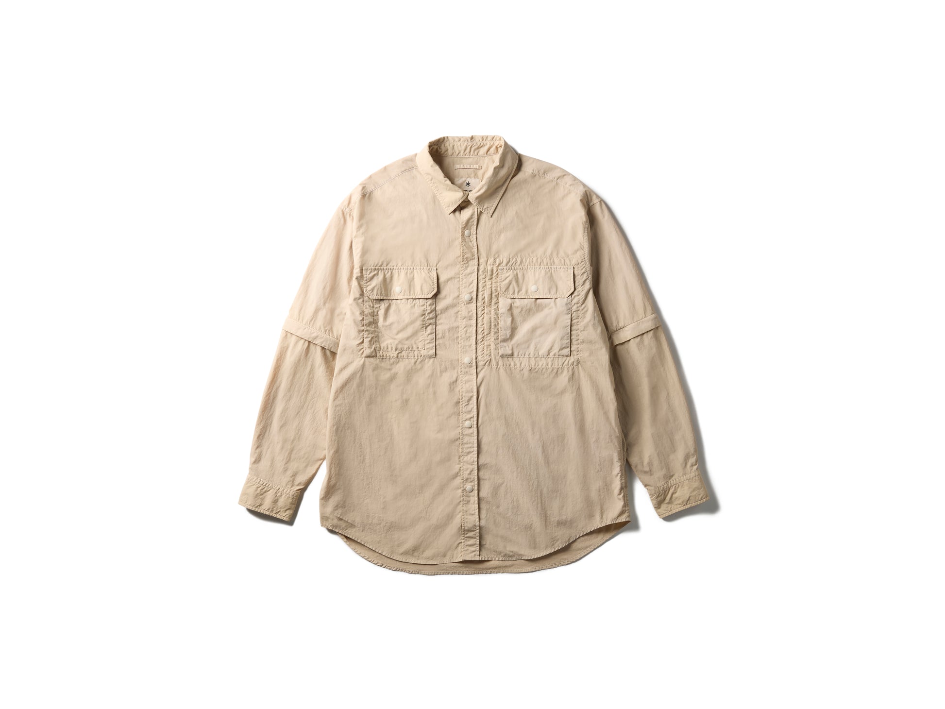 Garment Dyed Convertible Shirt Ivory