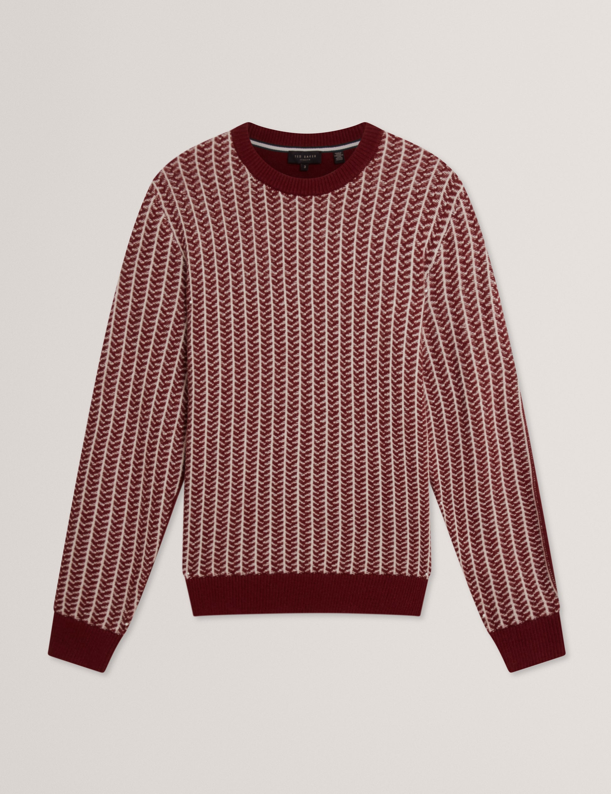 Frankez Textured Crew Neck