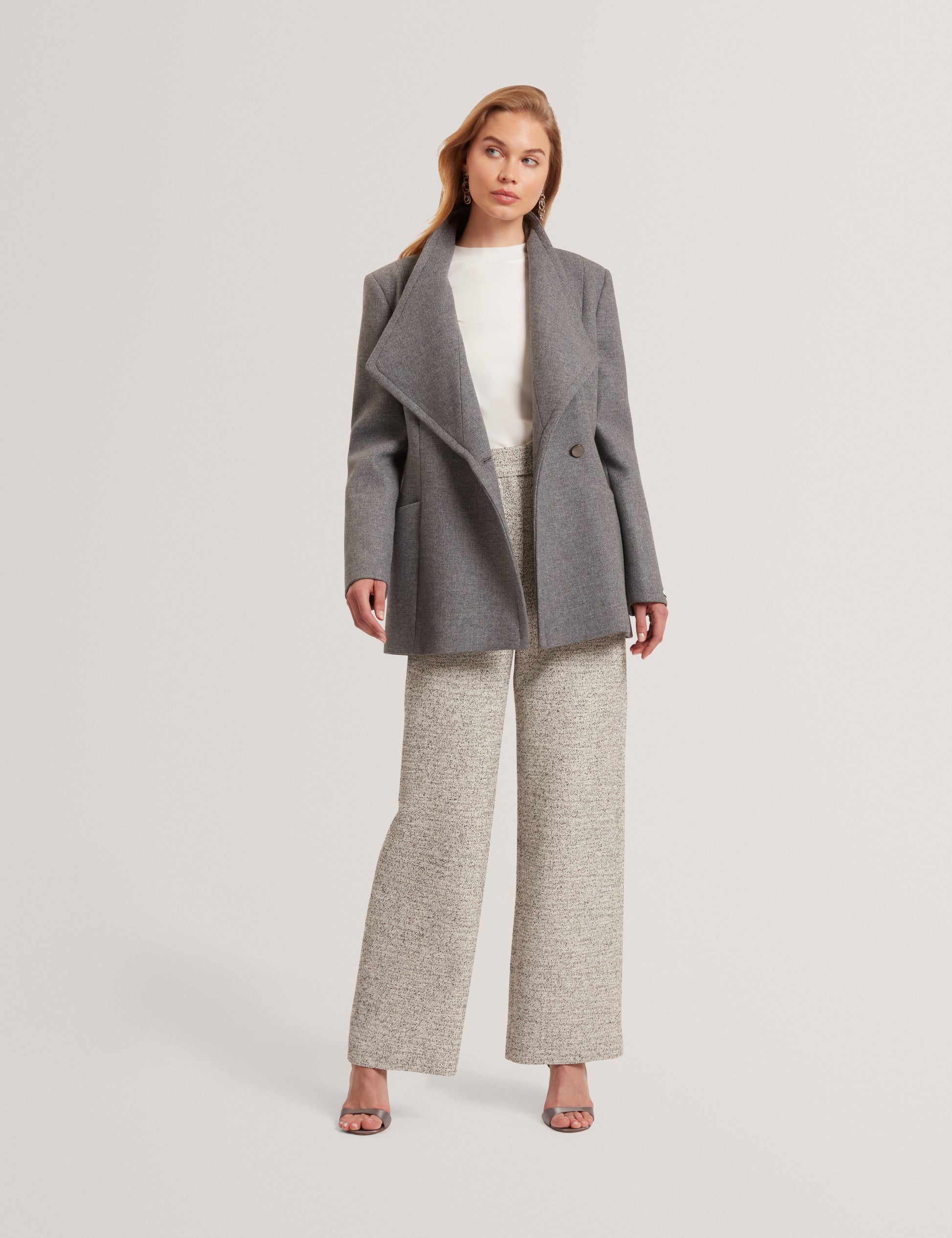 Evigna Double Faced Wool Short Wrap Coat