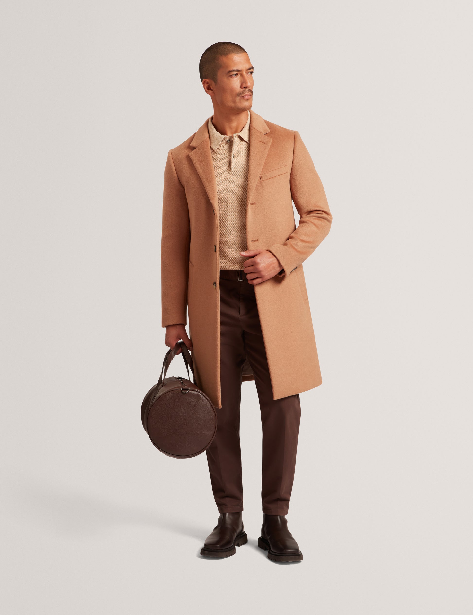 Alerton Slim Fit Wool Blend City Overcoat