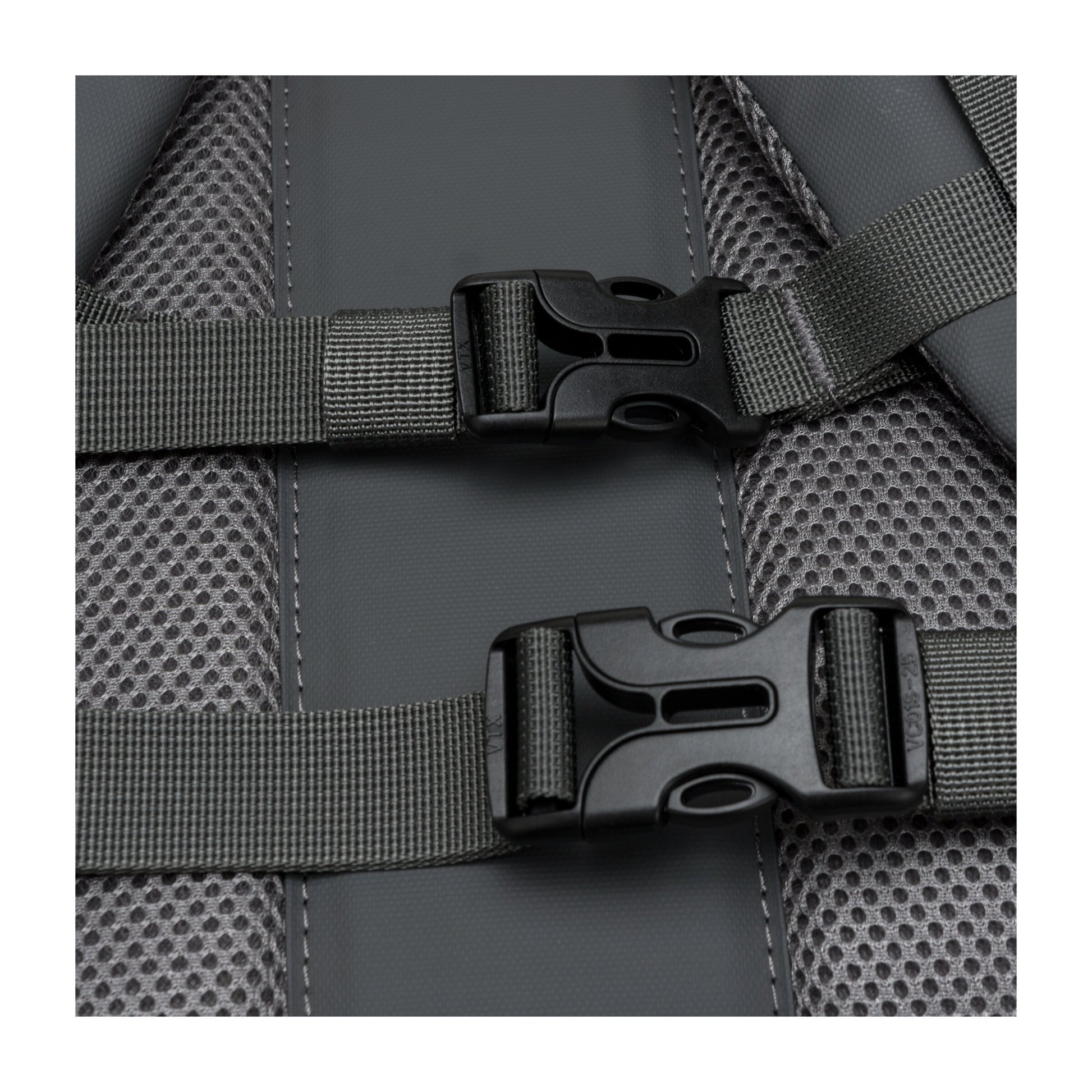 Dayle Roll Top Backpack Grey Neon