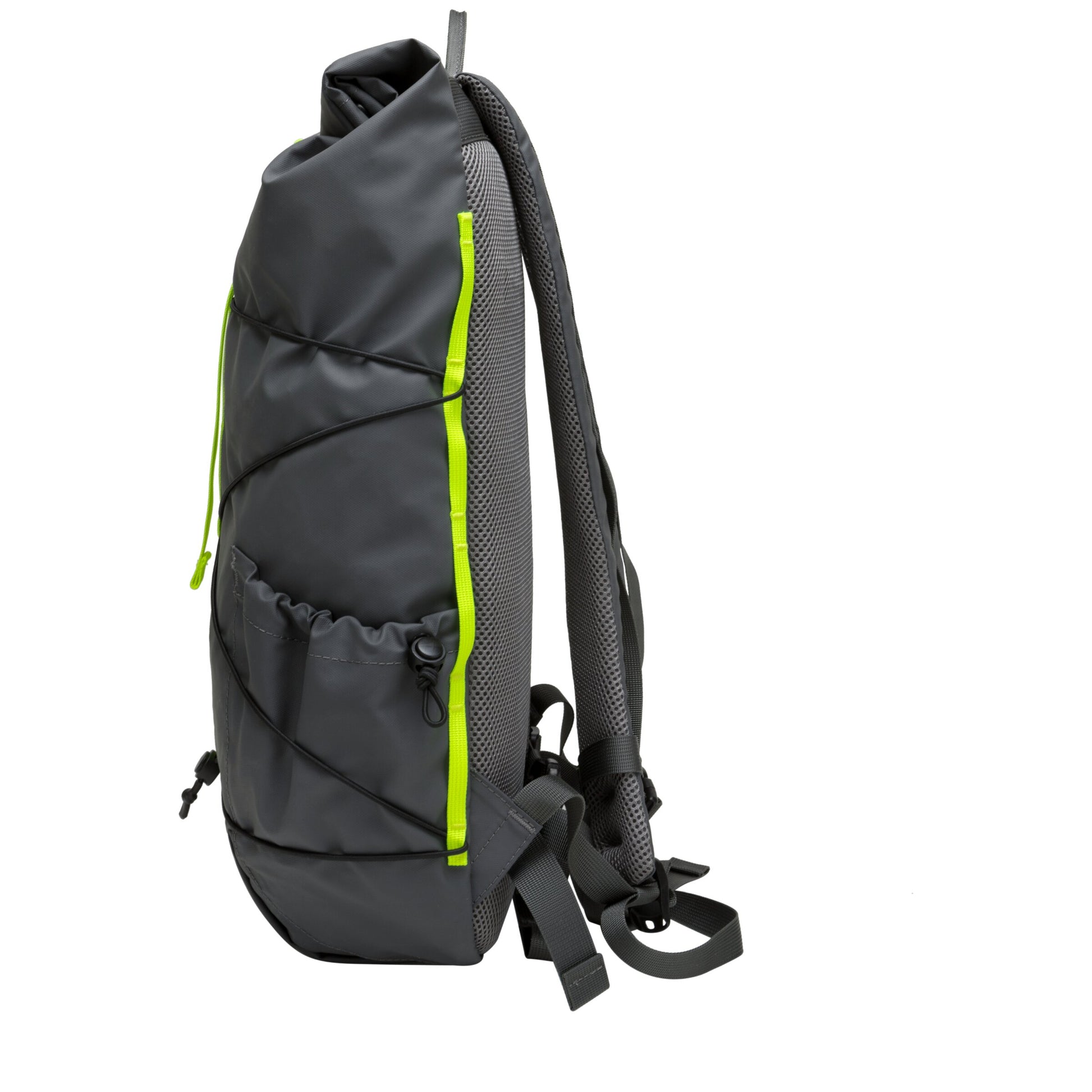 Dayle Roll Top Backpack Grey Neon