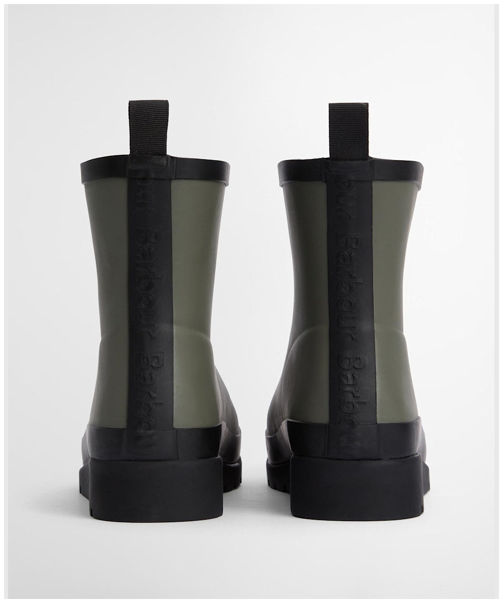 Portree Wedge Welly - Olive/Black