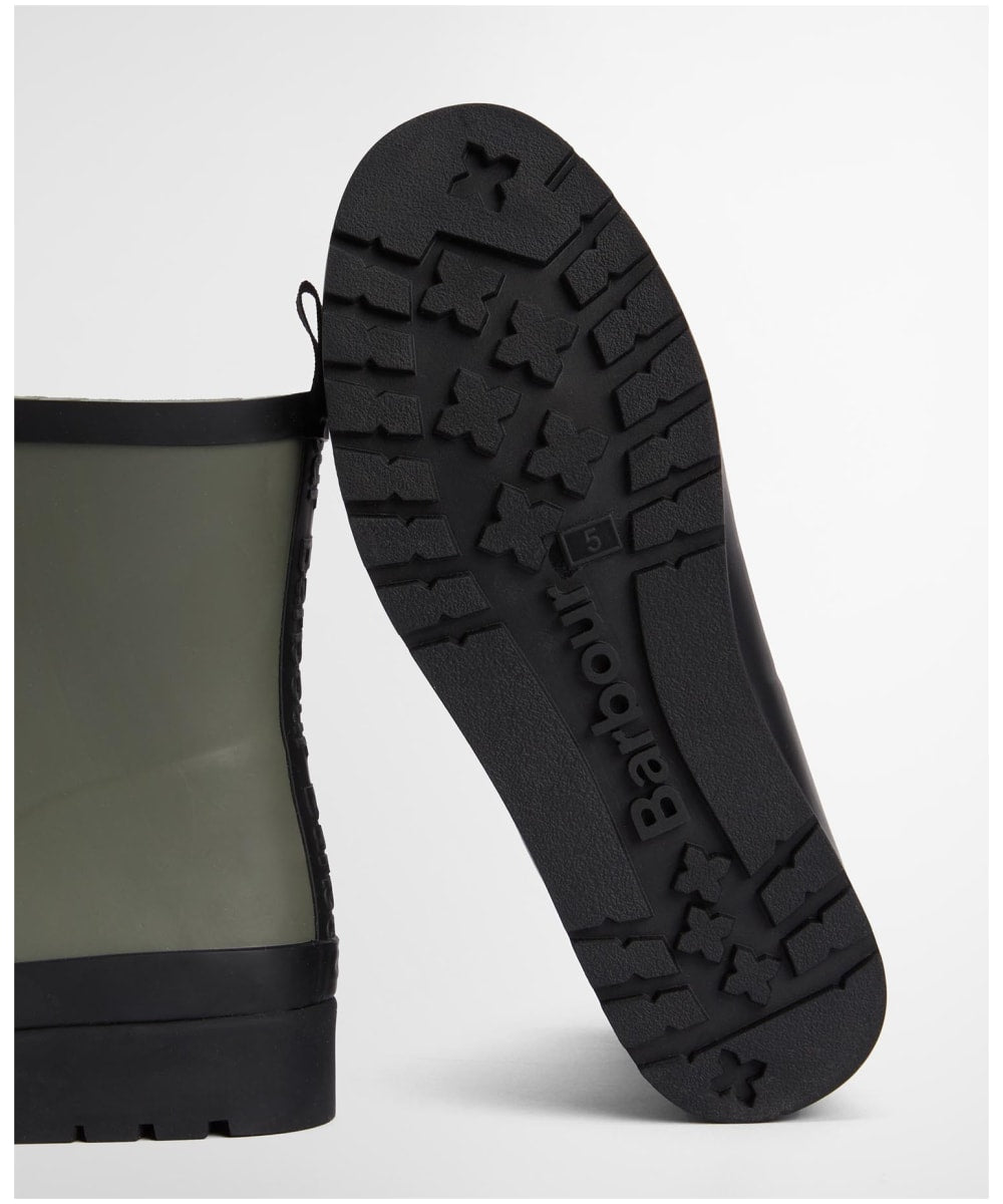 Portree Wedge Welly - Olive/Black
