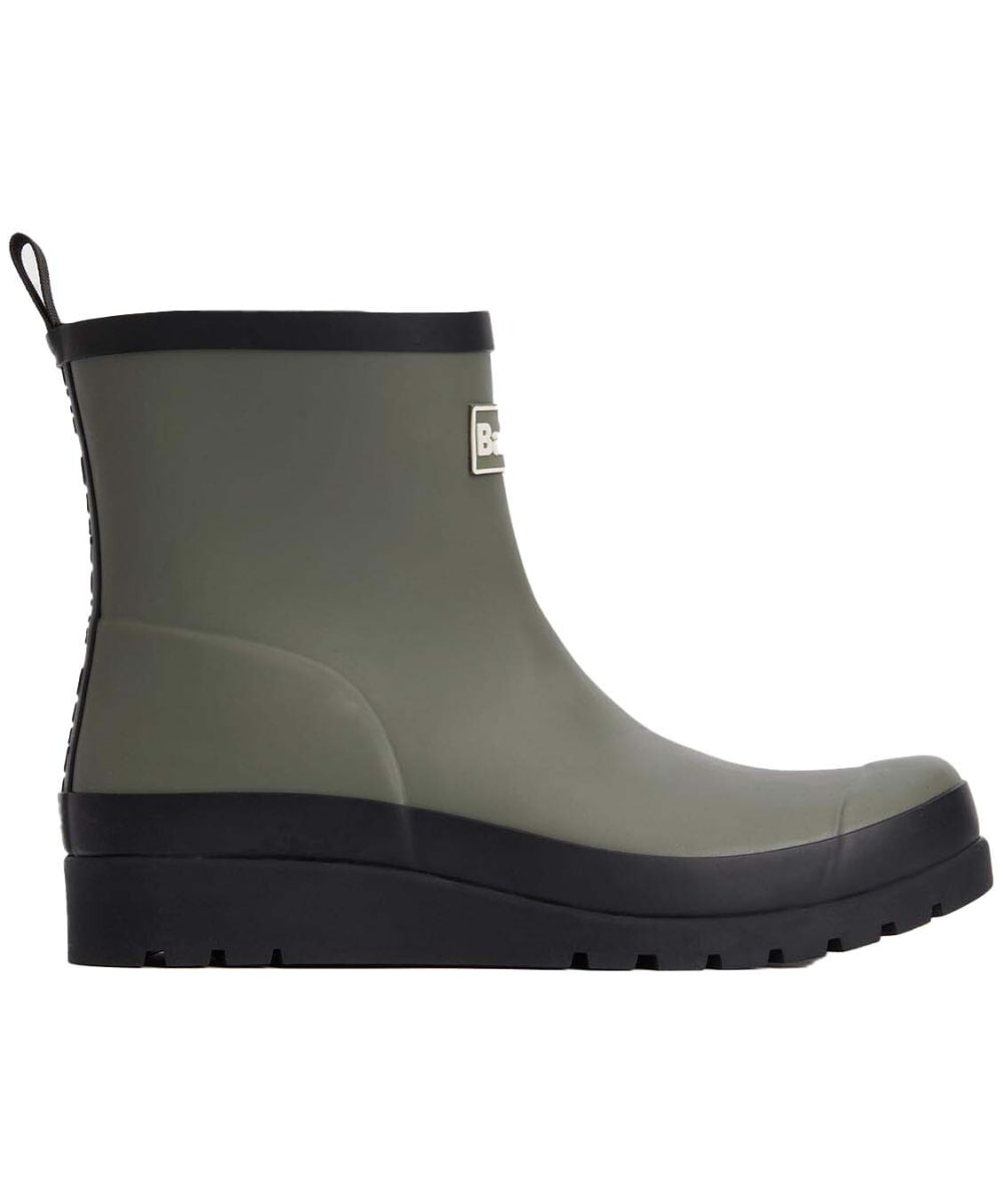Portree Wedge Welly - Olive/Black