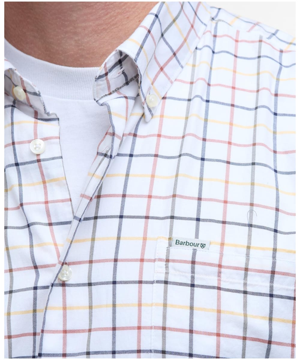 Caswell Tattersall Regular Fit Shirt Navy