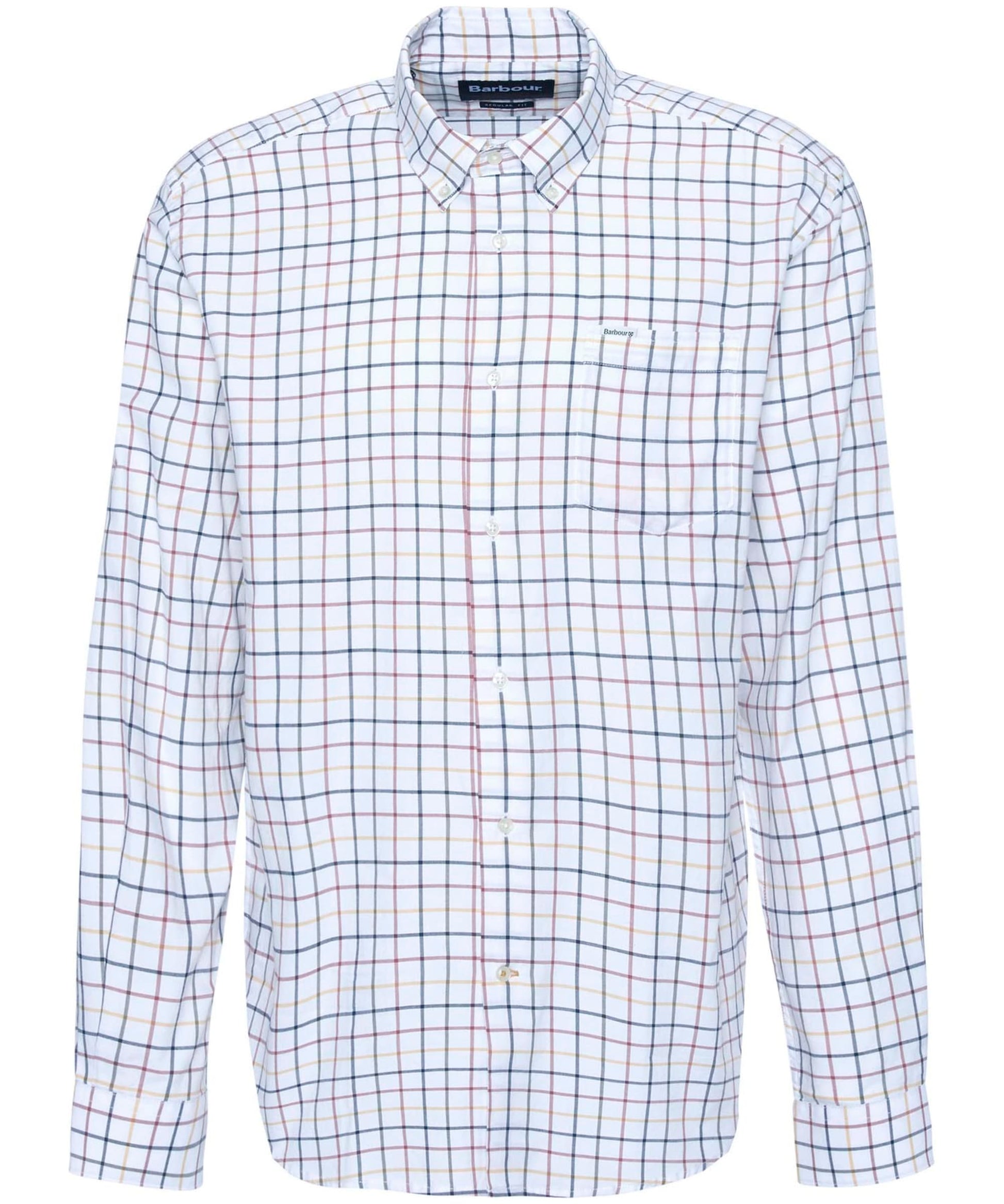 Caswell Tattersall Regular Fit Shirt Navy