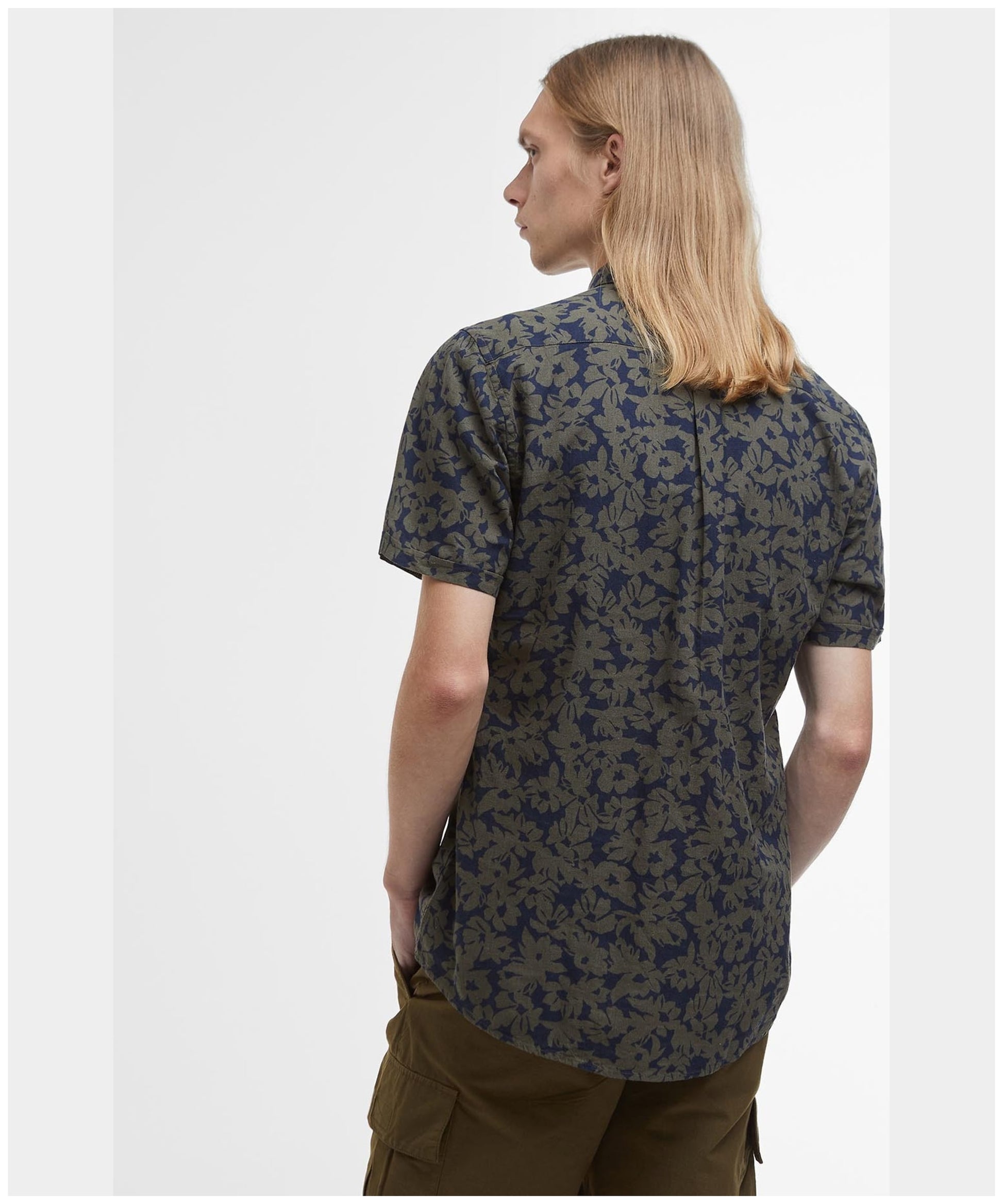 Sidmouth Printed Tailored Fit Shirt Navy
