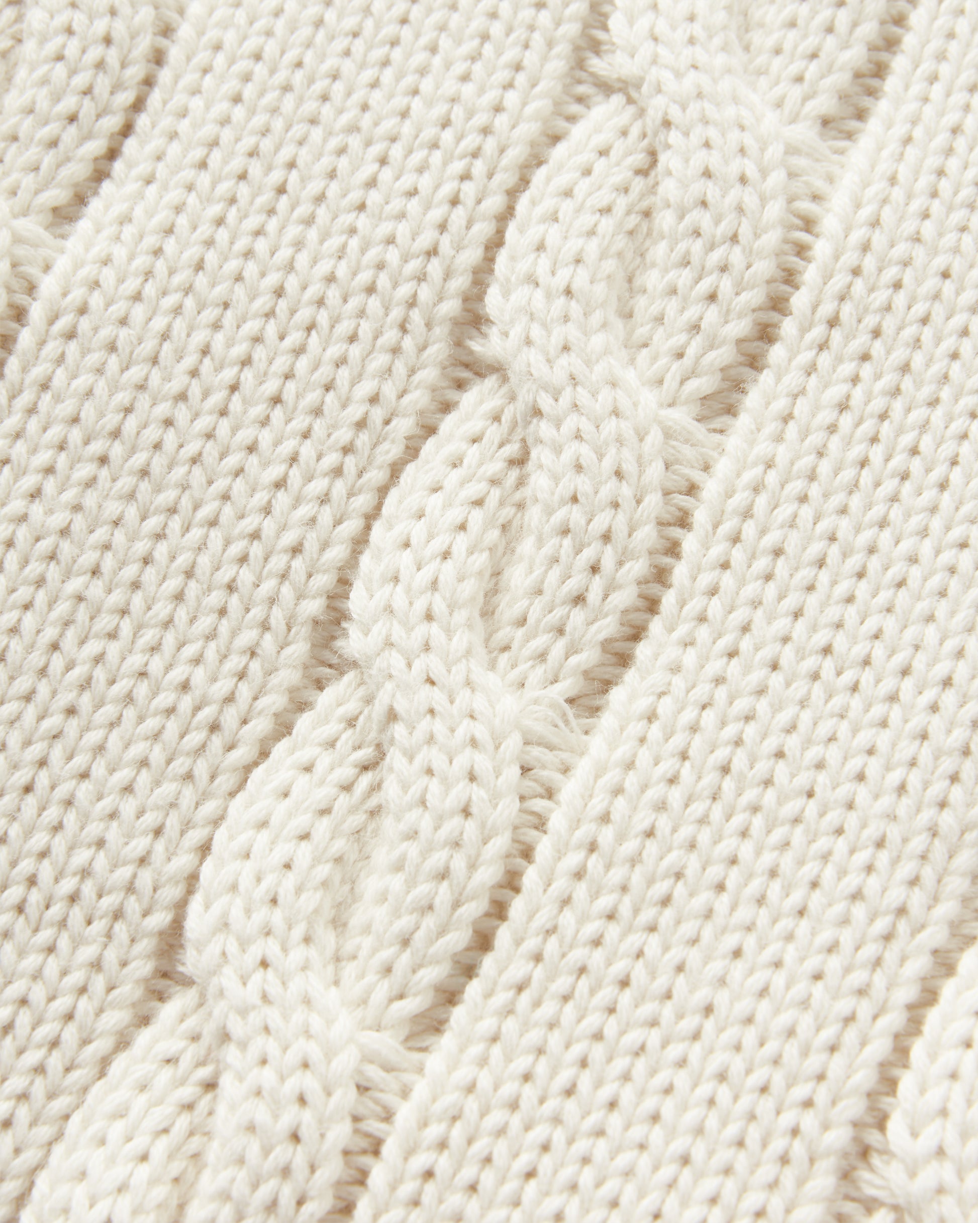 Trafford V-Knit Jumper Ecru