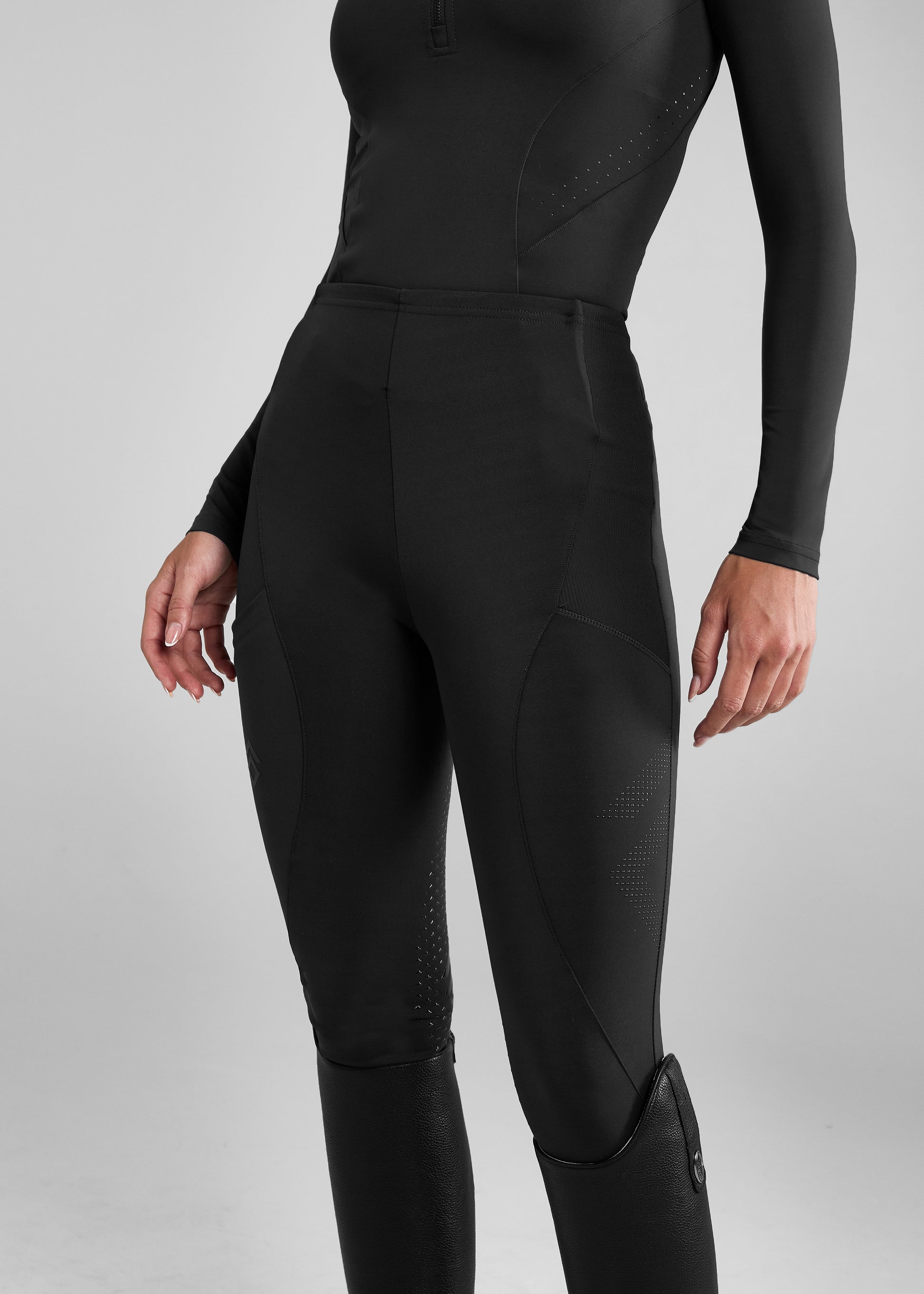 Leggings with Full Seat Black