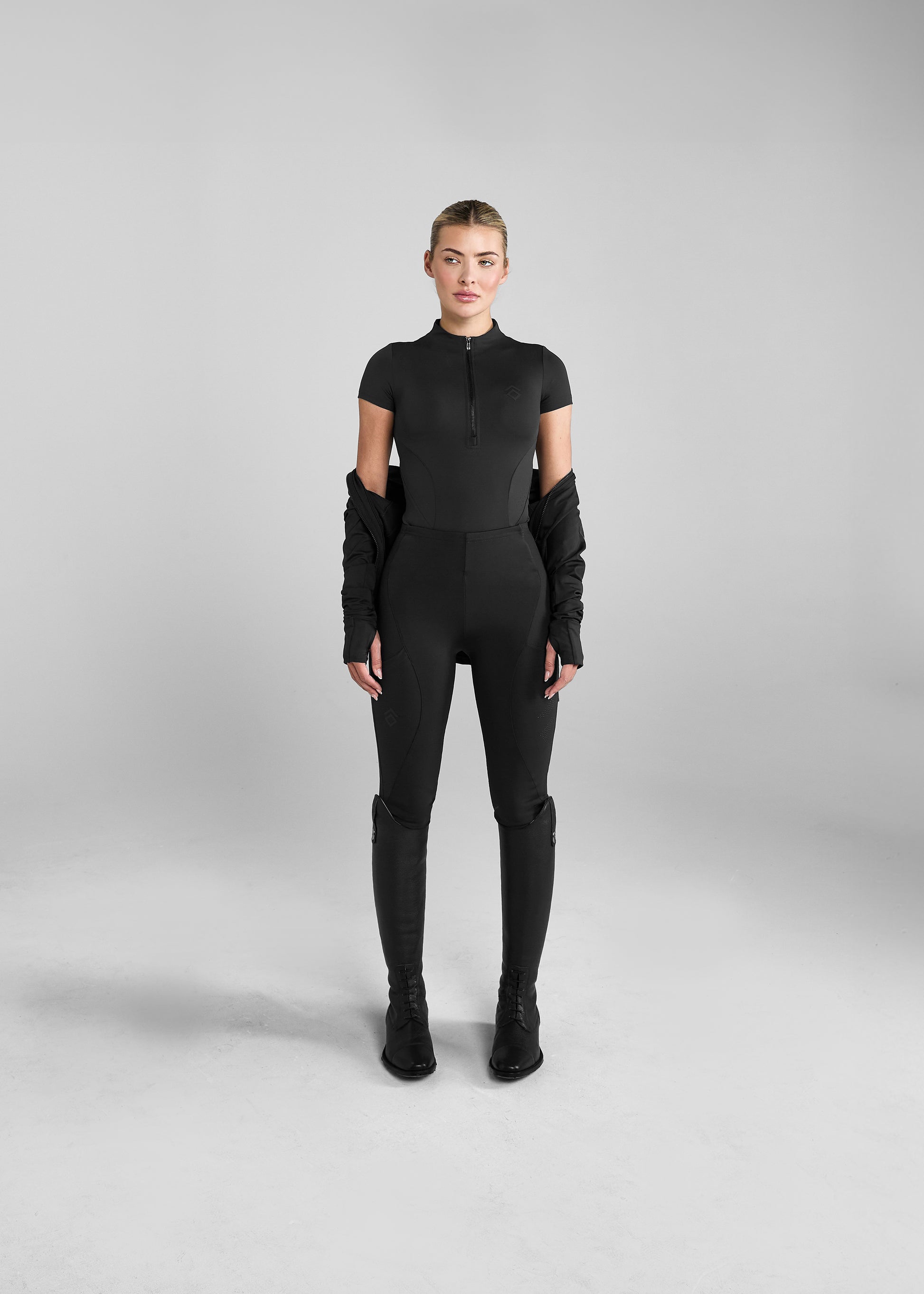 Leggings with Knee Grip Black