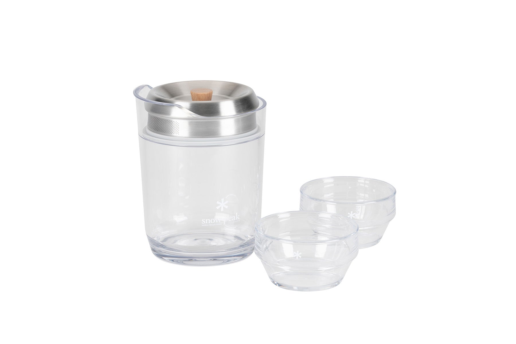 Théière Snow Peak CS-340 Sayou avec tasse de thé transparente ×2 Théière Snow Peak CS-340 Sayou avec tasse de thé transparente ×2