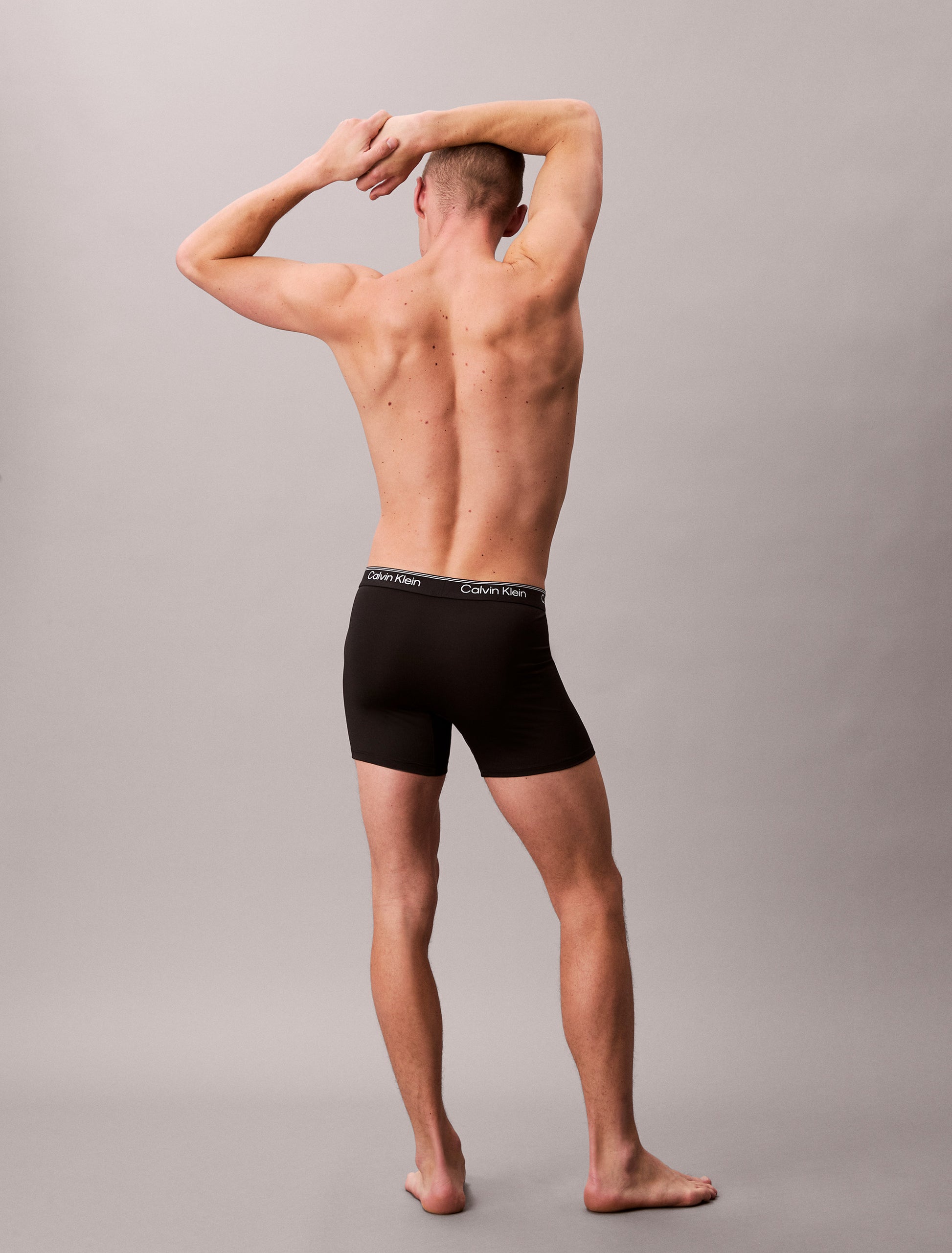 Microfiber Stretch Boxer Brief 3 Pack Black