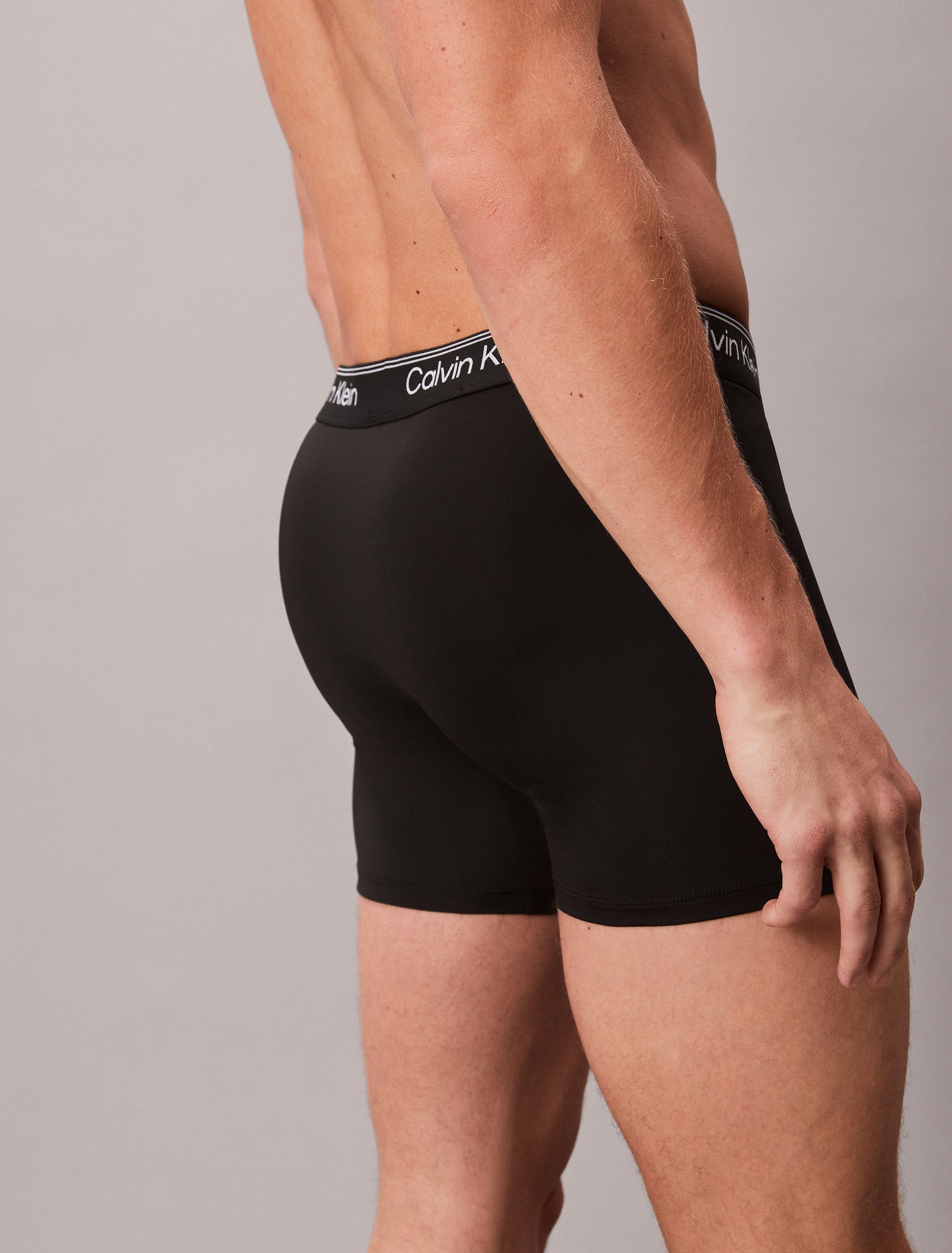 Microfiber Stretch Boxer Brief 3 Pack Black