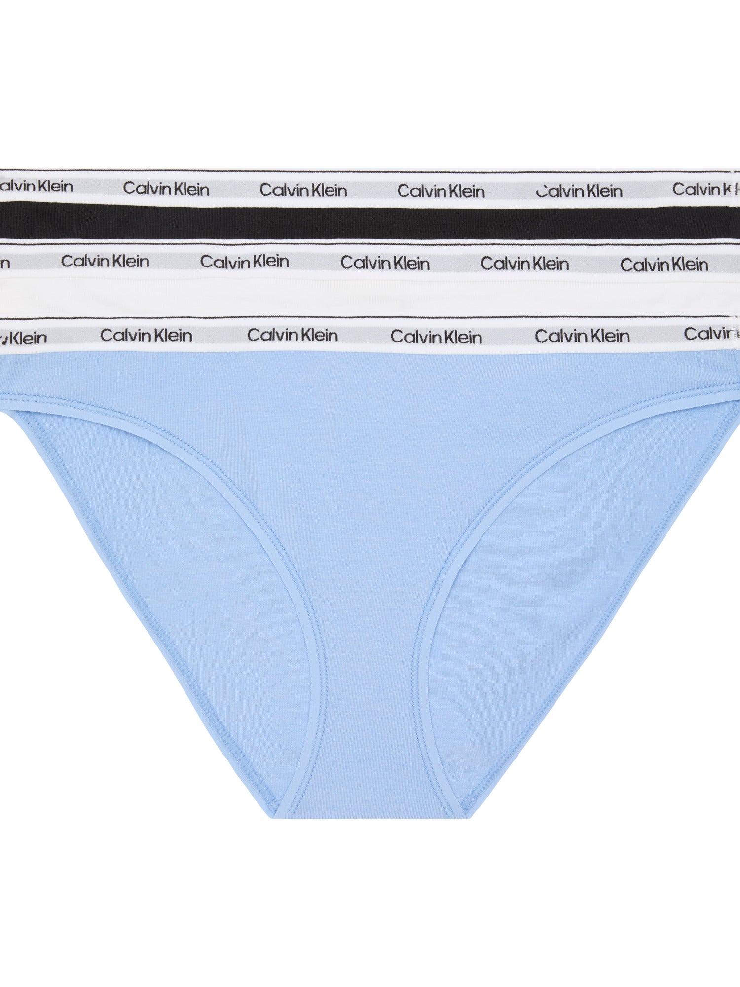 3 Pack Bikini Briefs - Icon Black/White/Fjiord
