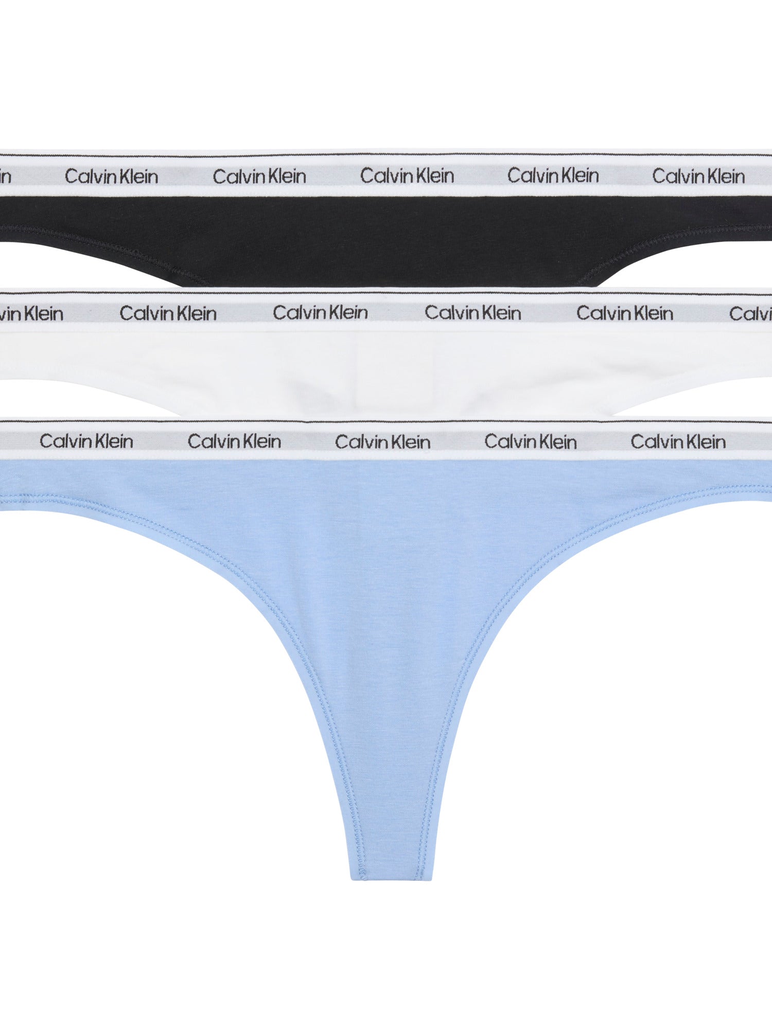 3 Pack Thongs - Icon Black/White/Fjiord