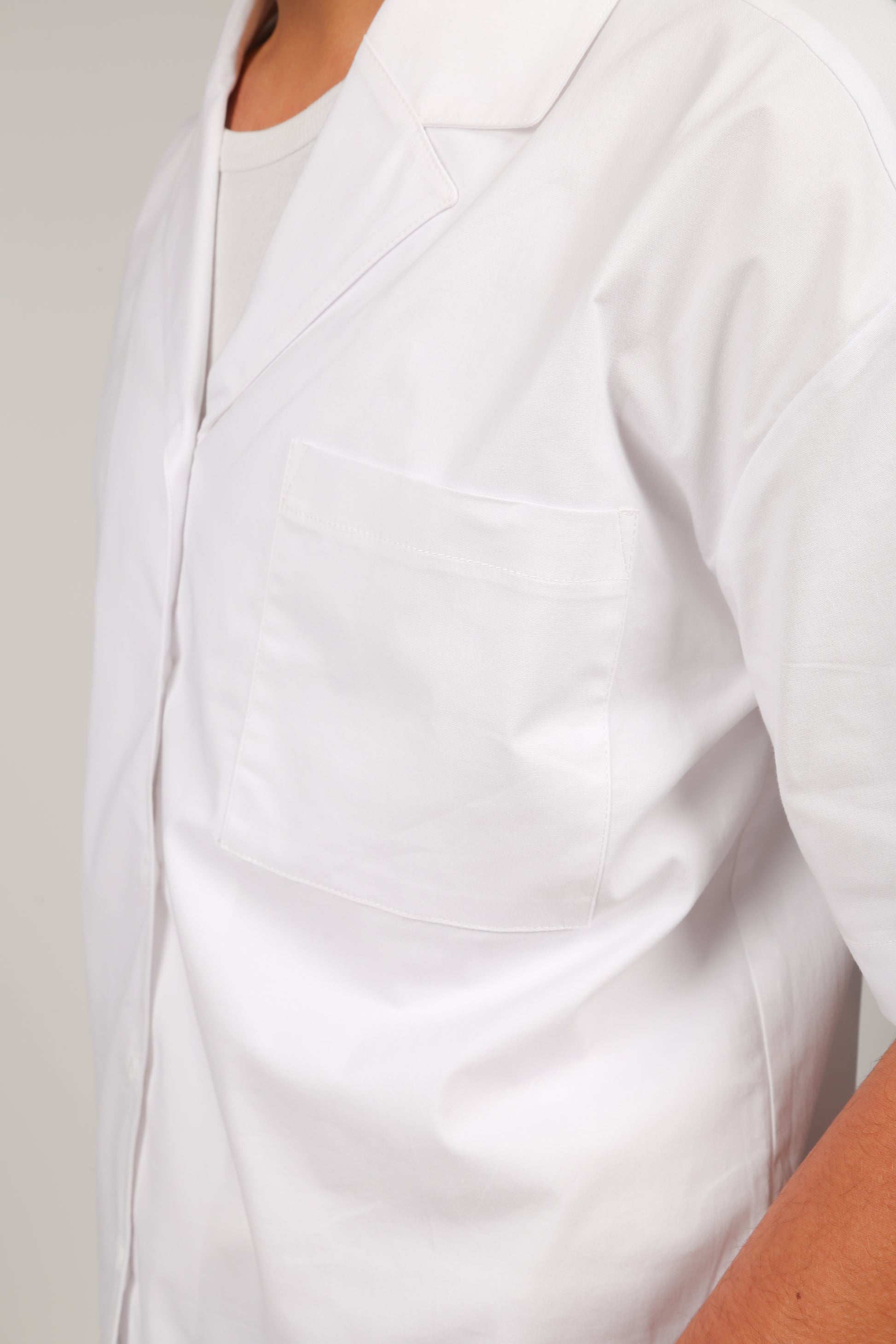 Revere Box Collar Shirt 01 White