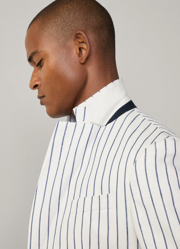 Summer Stripe Jacket Optic White