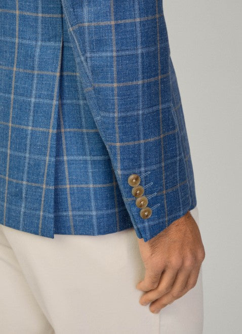 Tattersall Blazer Pacific Blue