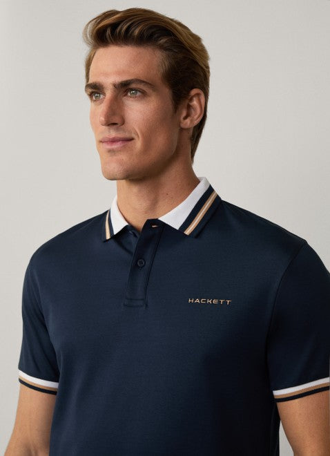 Resort Collar Polo Shirt Navy