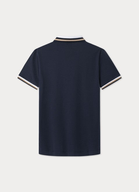 Resort Collar Polo Shirt Navy