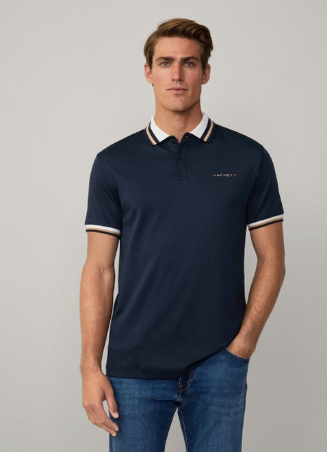 Resort Collar Polo Shirt Navy