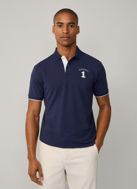 Heritage Number Polo Ink Blue