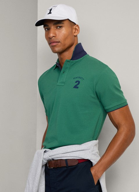 Heritage Number Polo Grass Green
