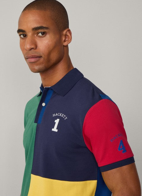 Heritage Hackett Multi Polo Shirt Grass Green