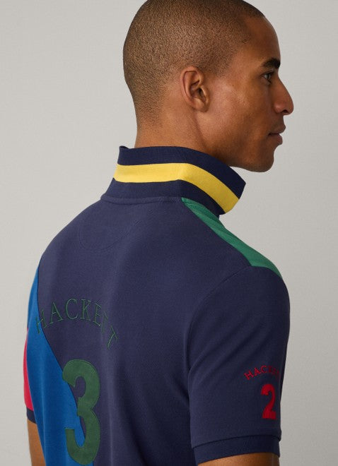 Heritage Hackett Multi Polo Shirt Grass Green