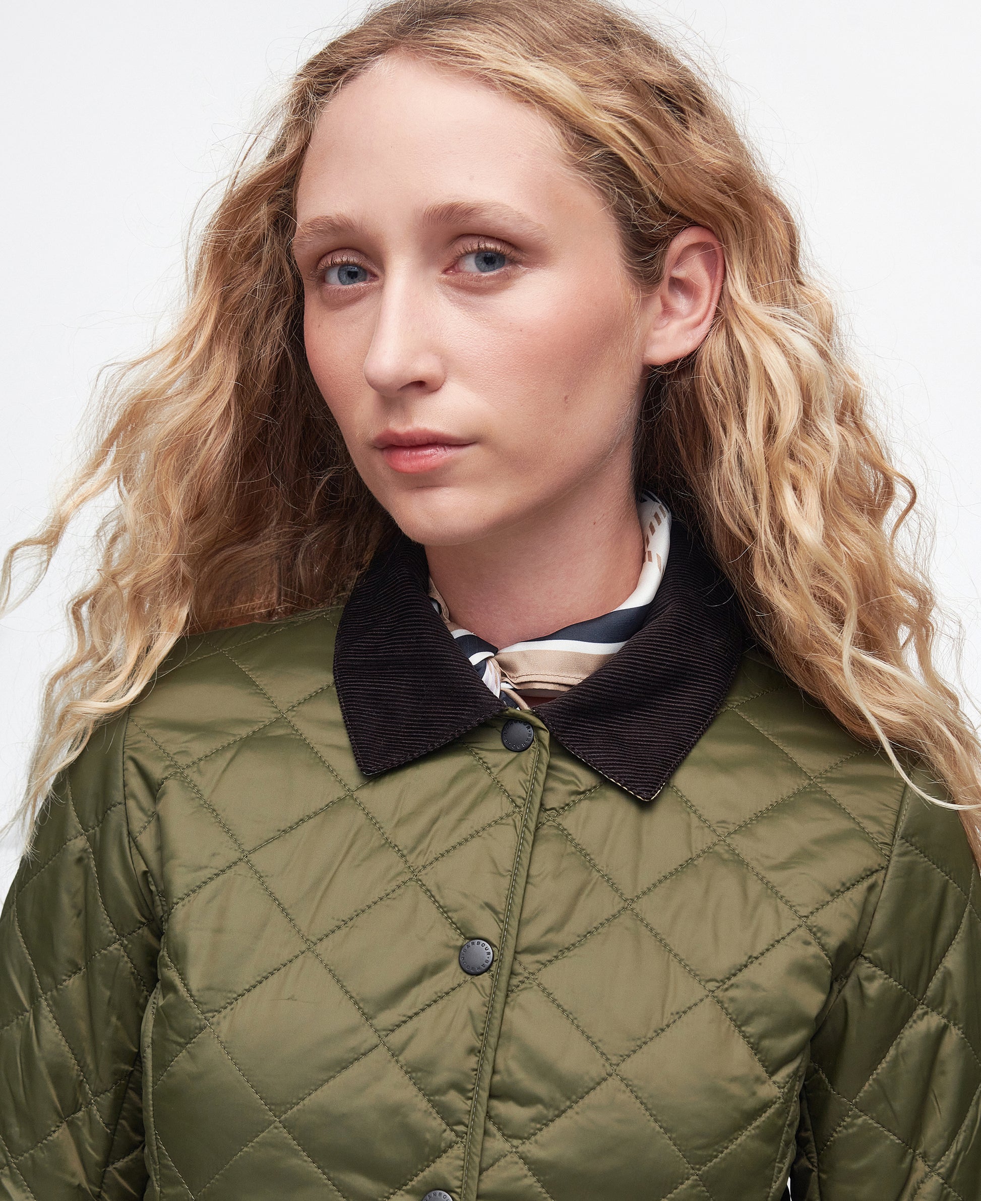 Women's Deveron Quilt Olive / Pale Pink