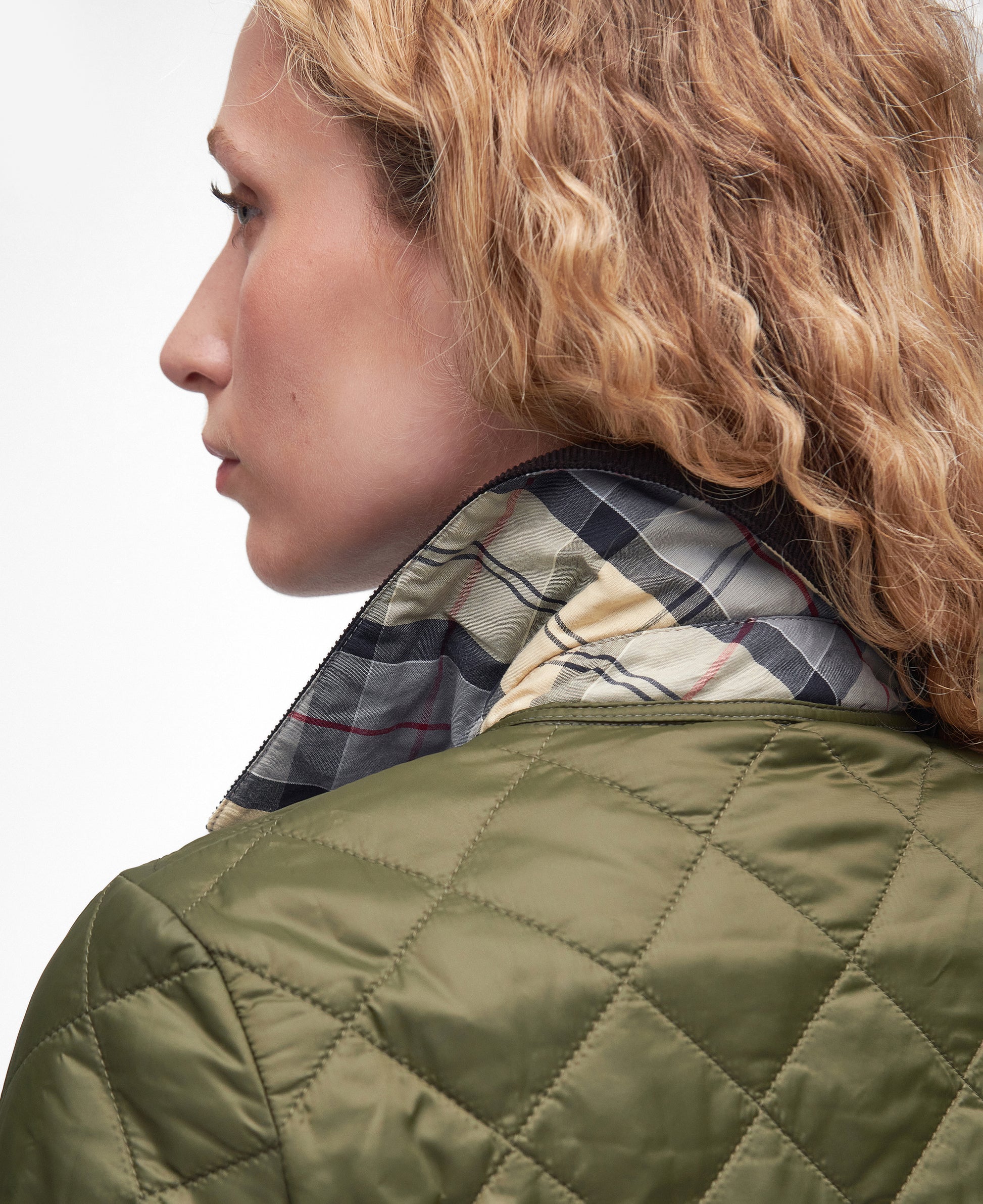 Women's Deveron Quilt Olive / Pale Pink