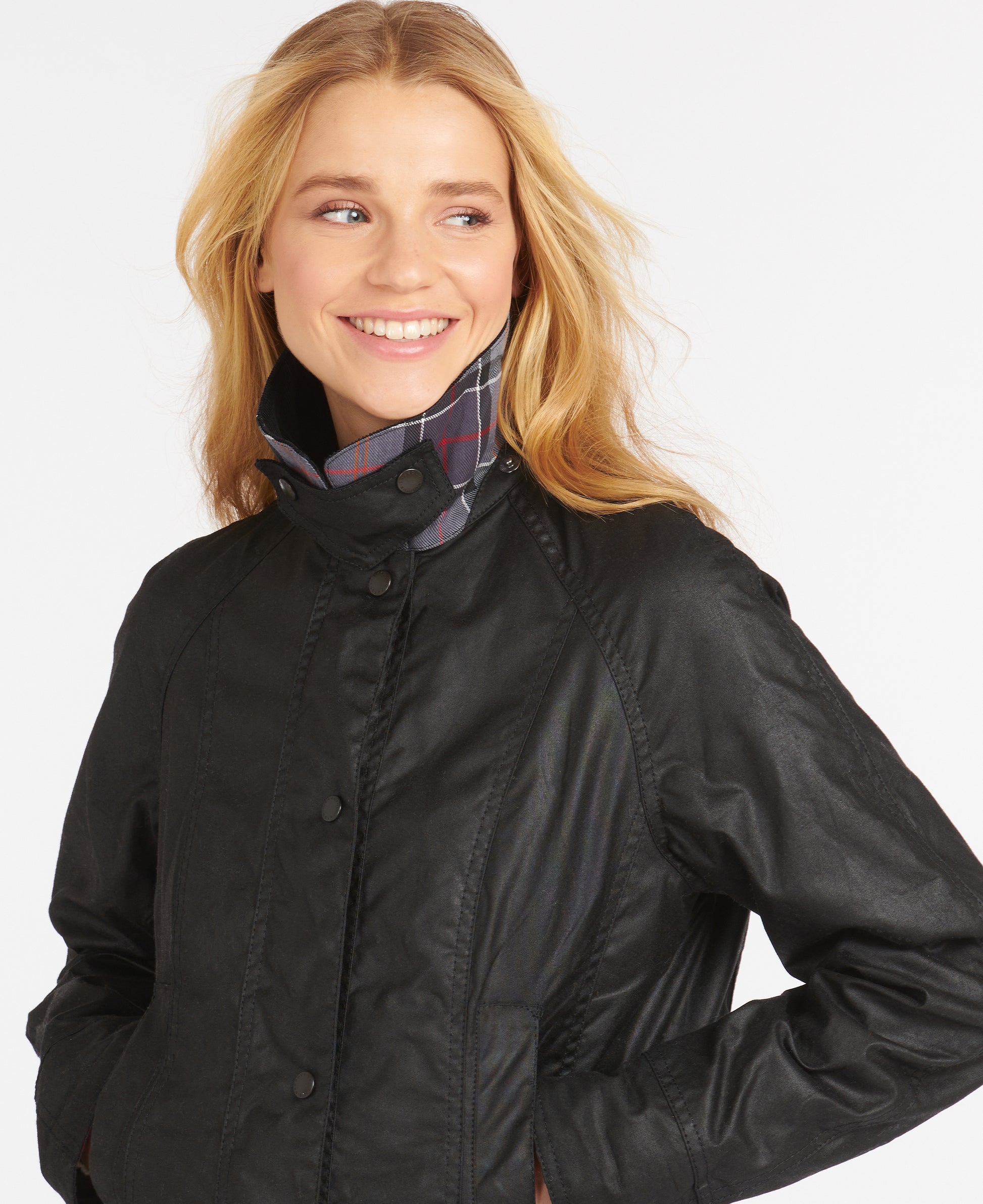 Women's Beadnell Wax Jacket Black