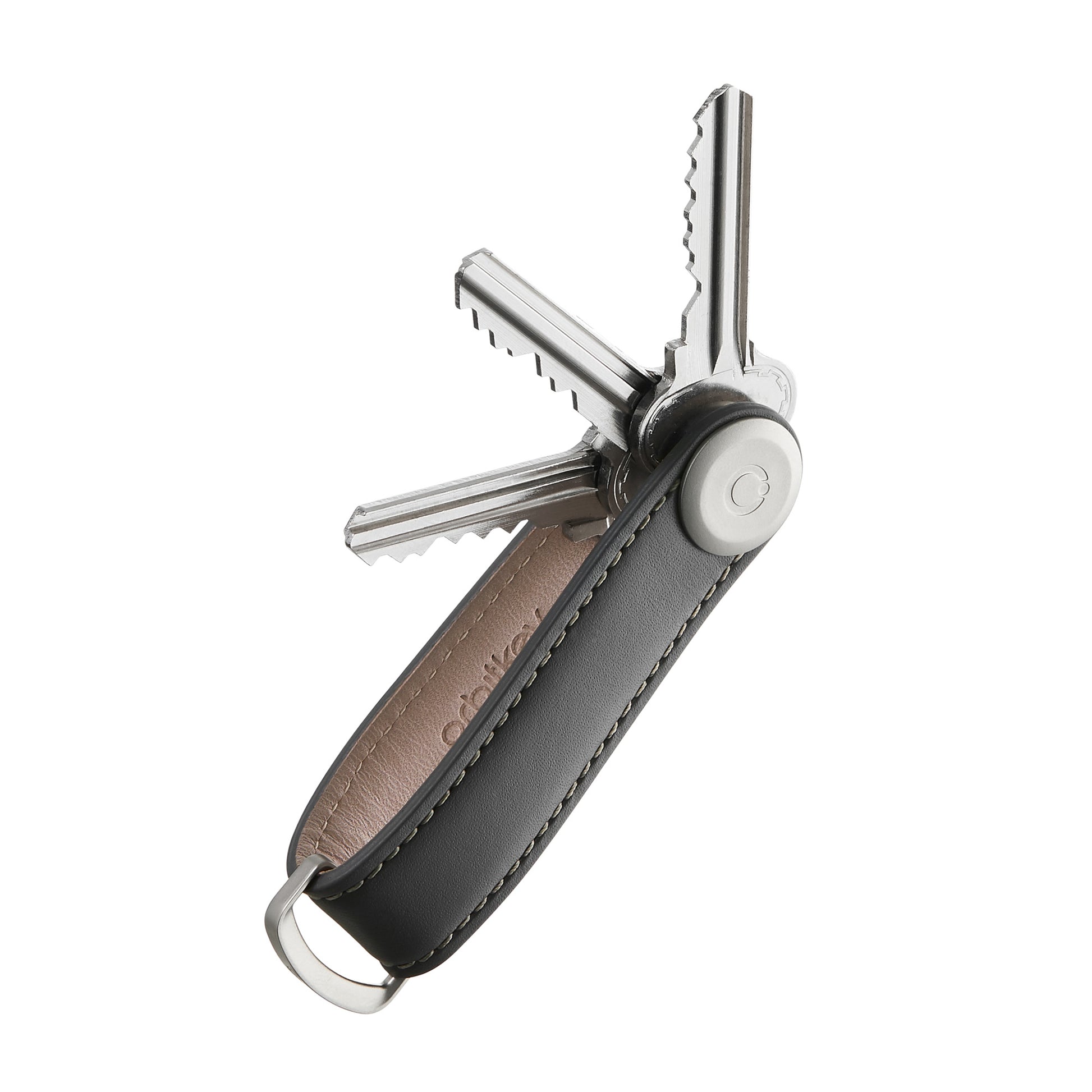 Leather Key Organiser Charcoal/Grey