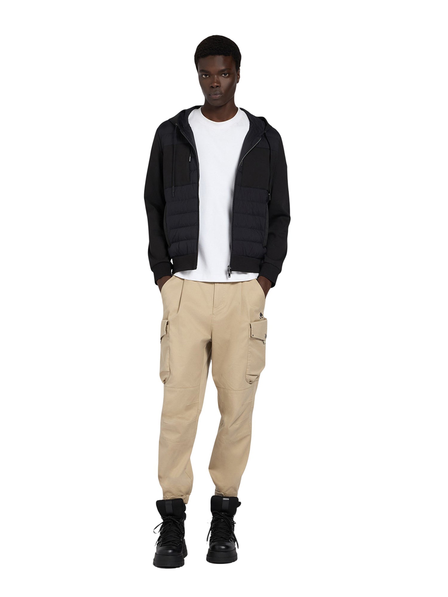 Air Down Garnier Hybrid Hoodie Black