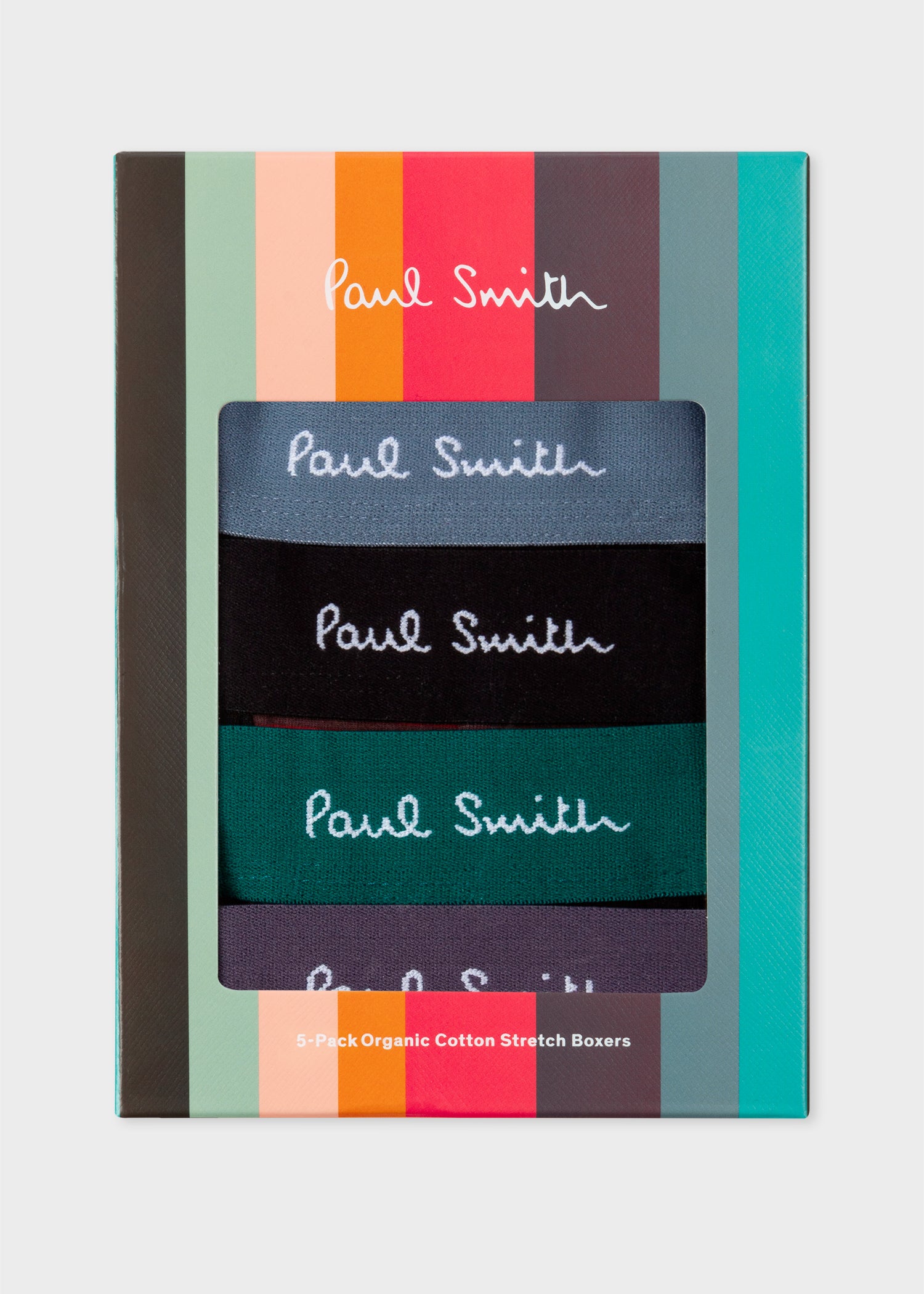 Signature Stripe and Plain 5 Pack Boxer Briefs