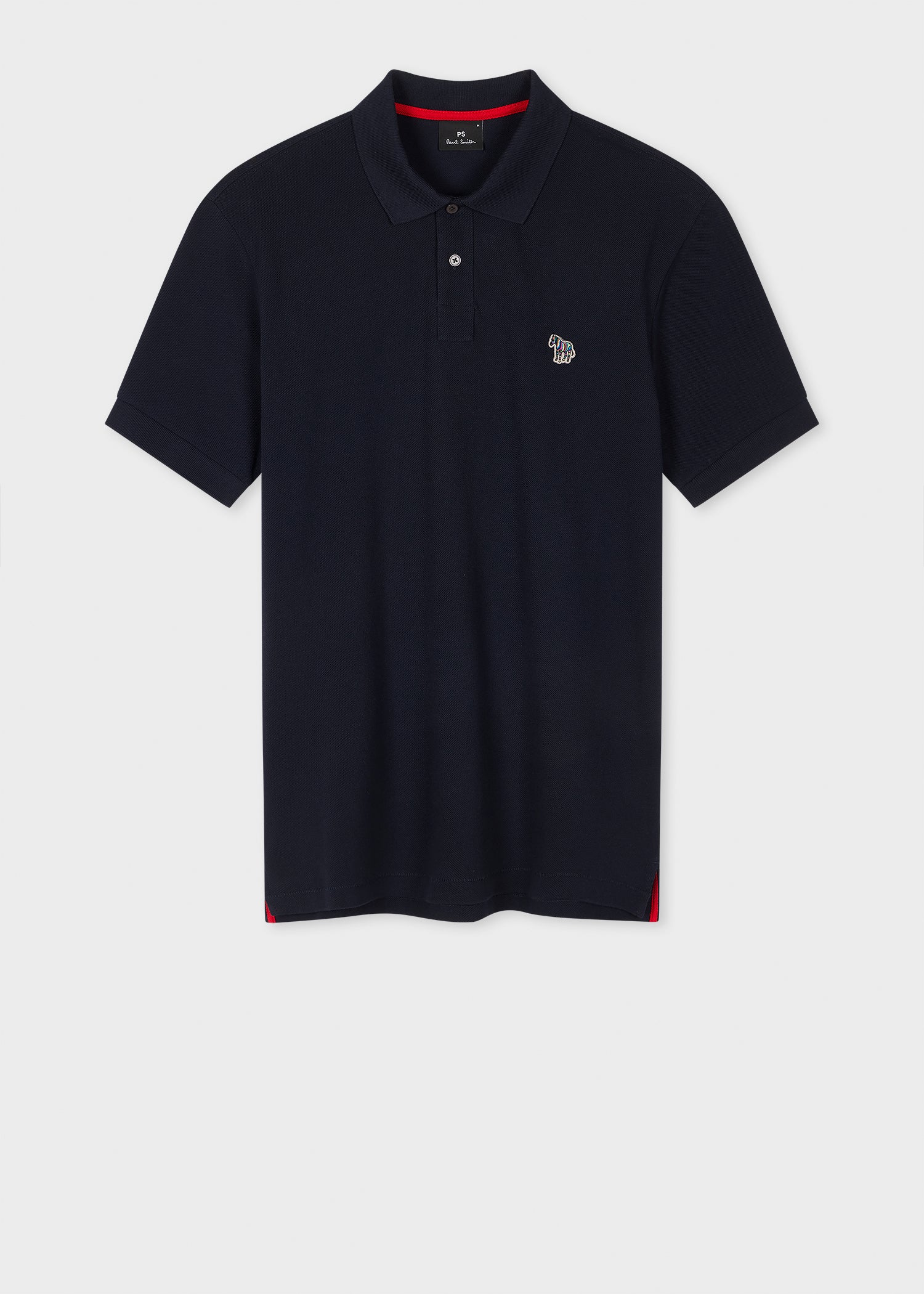 Cotton Pique Zebra Logo Polo Shirt