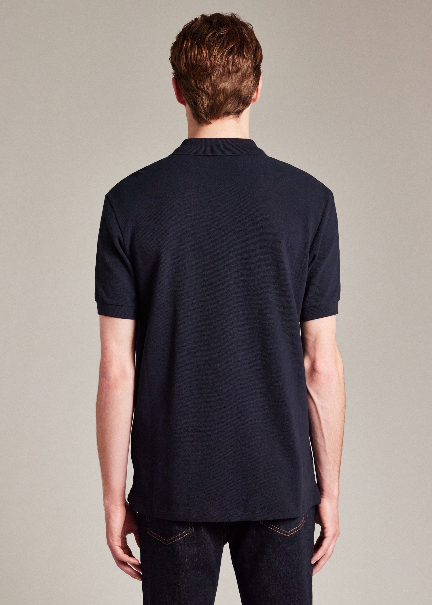 Cotton Pique Zebra Logo Polo Shirt